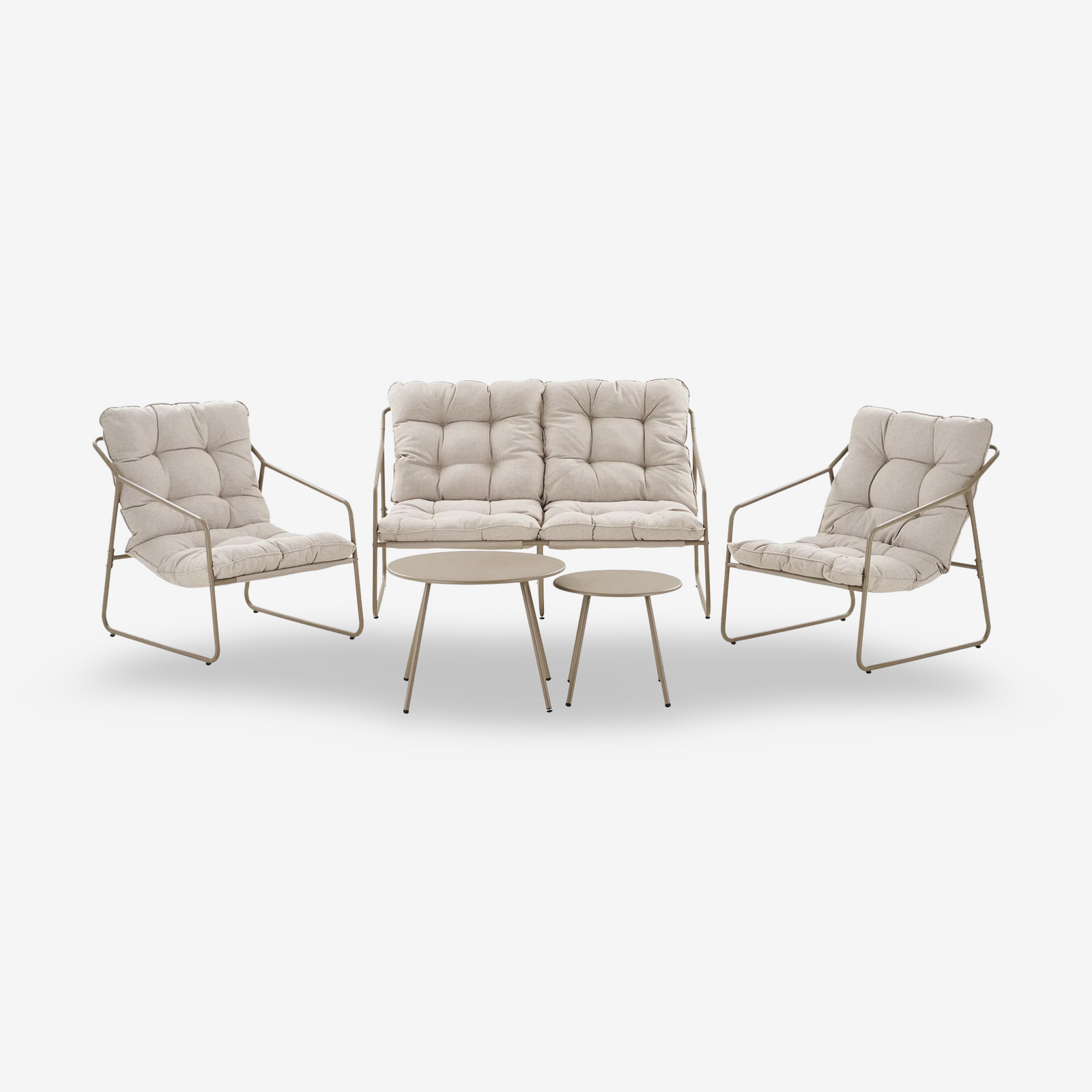 SKAR | סט ישיבה לגינה מפלדה בשילוב כריות אריג - KUALA