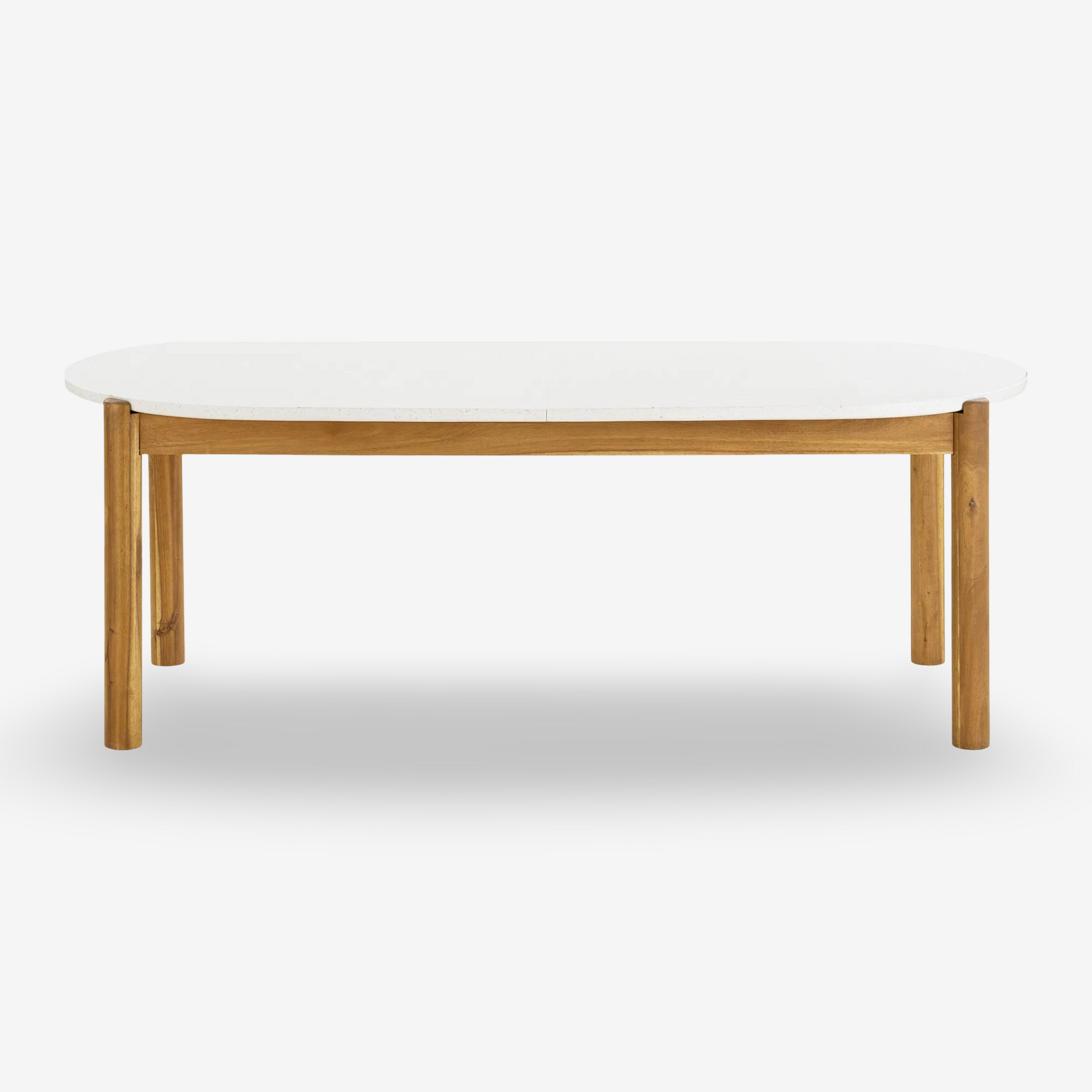 SKOR | שולחן אוכל לגינה מעץ שיטה מלא ואבן טרצו - KUALA