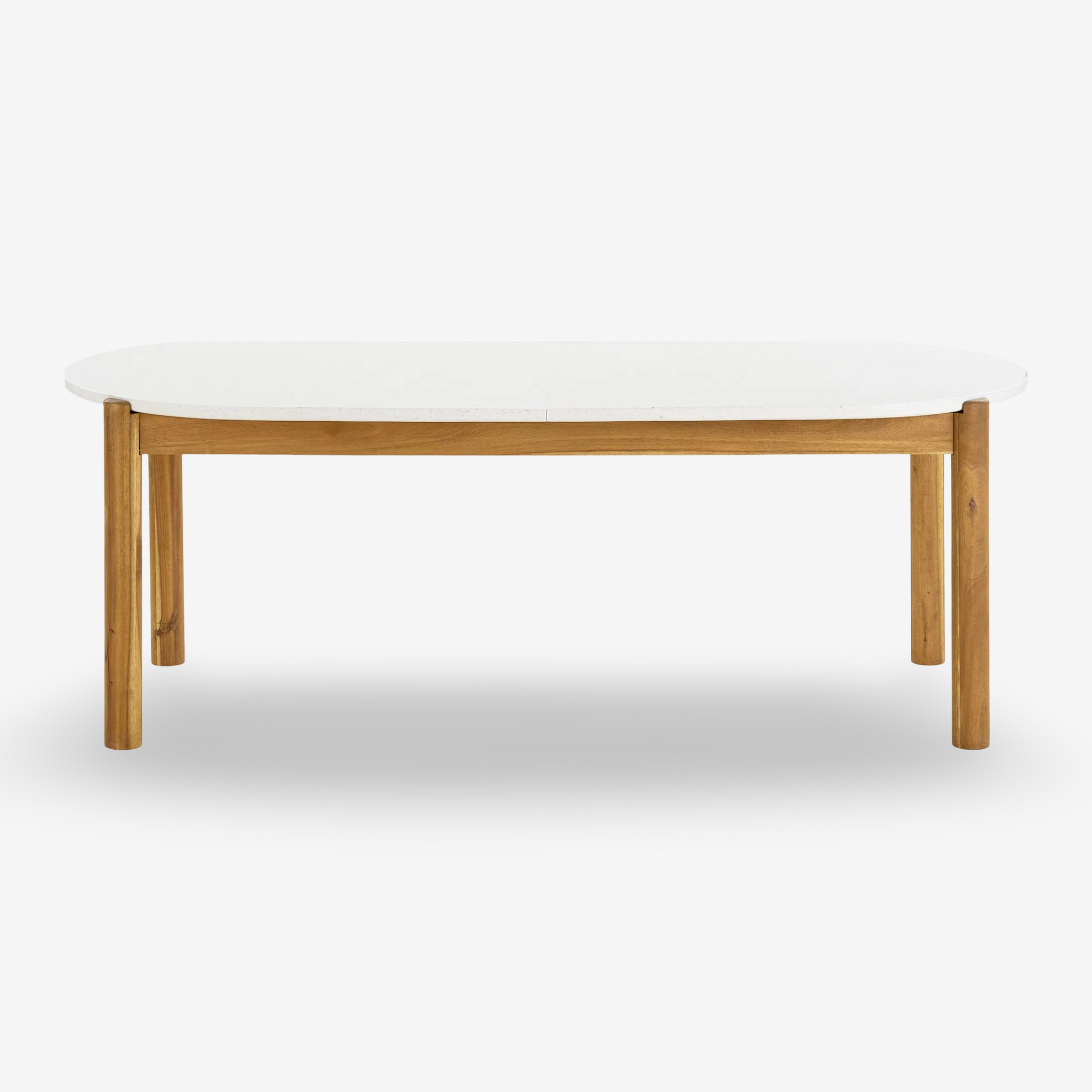 SKOR | שולחן אוכל לגינה מעץ שיטה מלא ואבן טרצו - KUALA