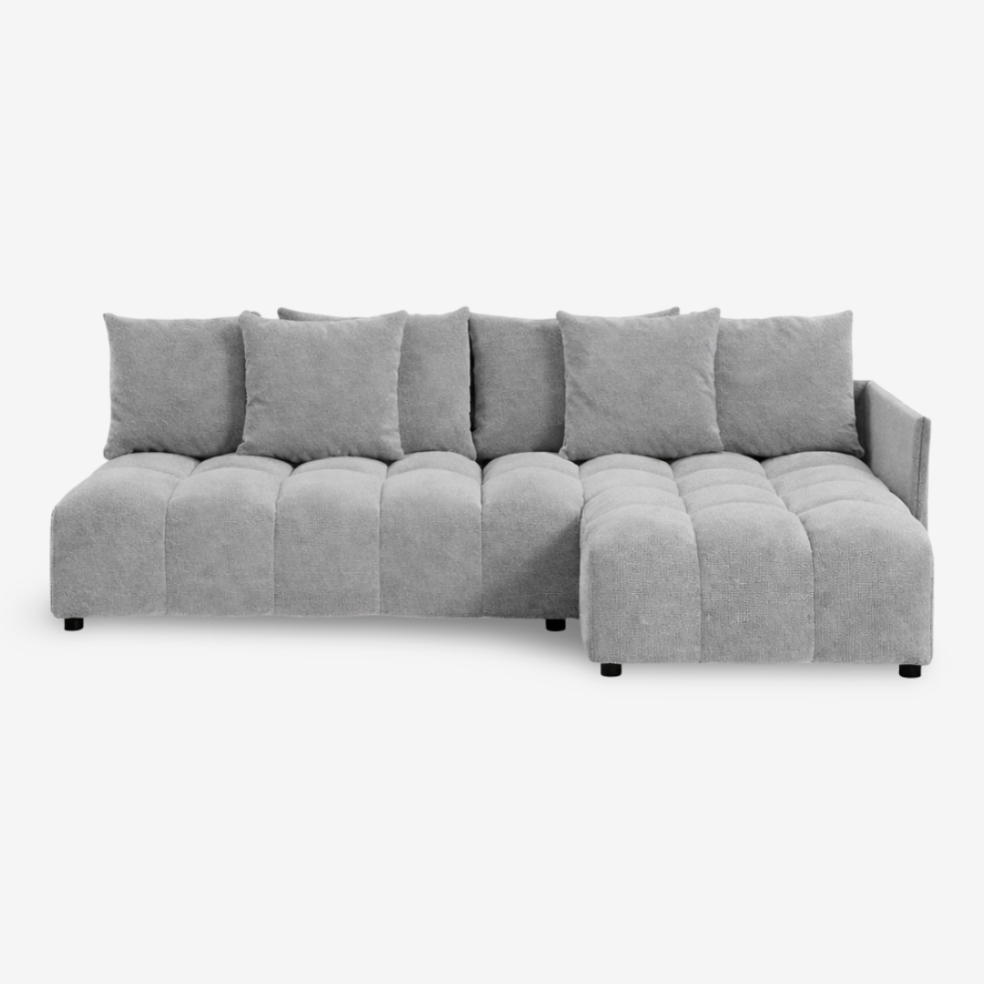 FOBO | ספה פינתית מעוצבת עם תיפורי ריבועים - KUALA