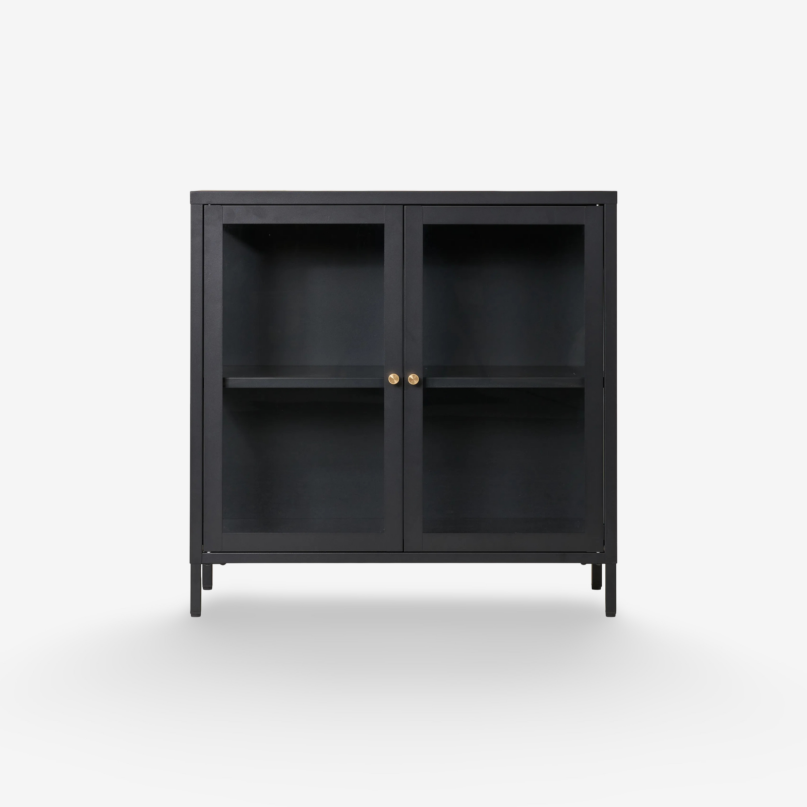 STILO | שידת אחסון ממתכת וזכוכית , עם 2 דלתות - KUALA