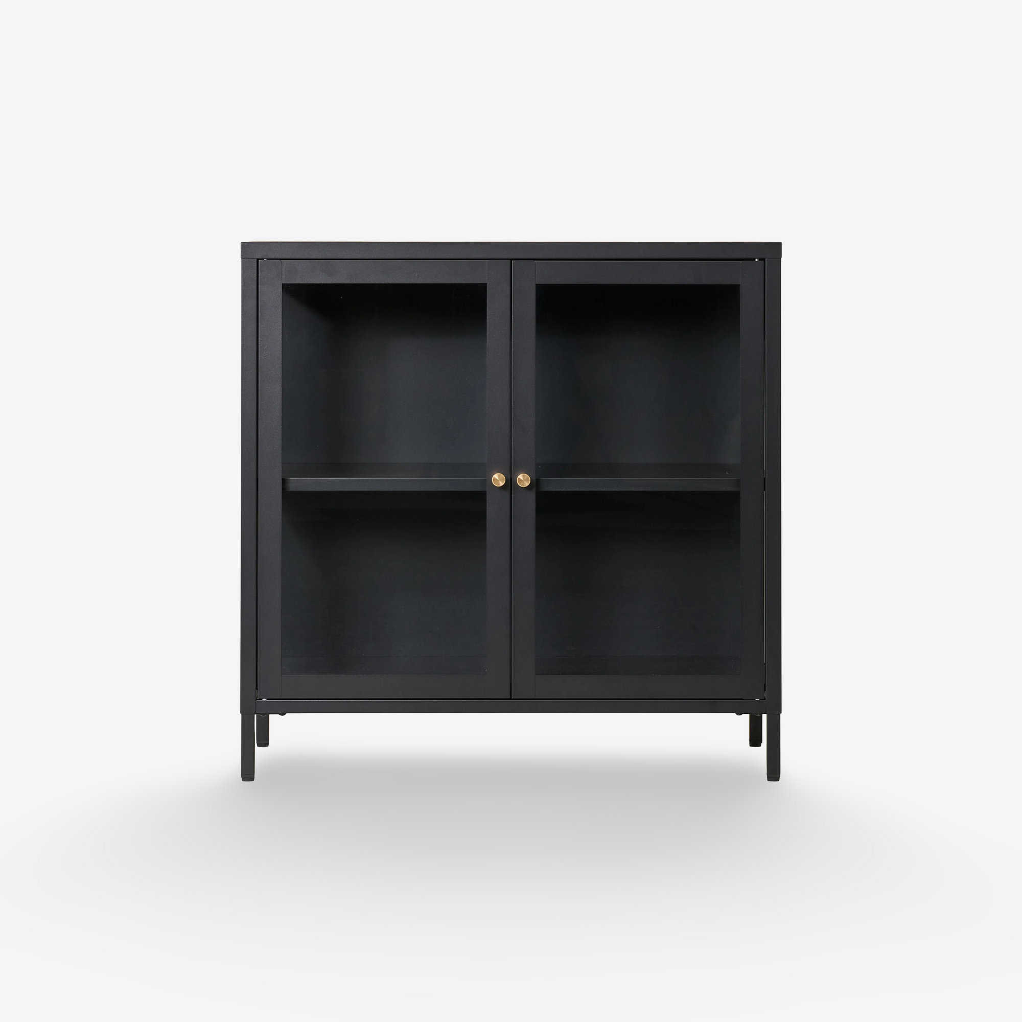 STILO | שידת אחסון ממתכת וזכוכית , עם 2 דלתות - KUALA