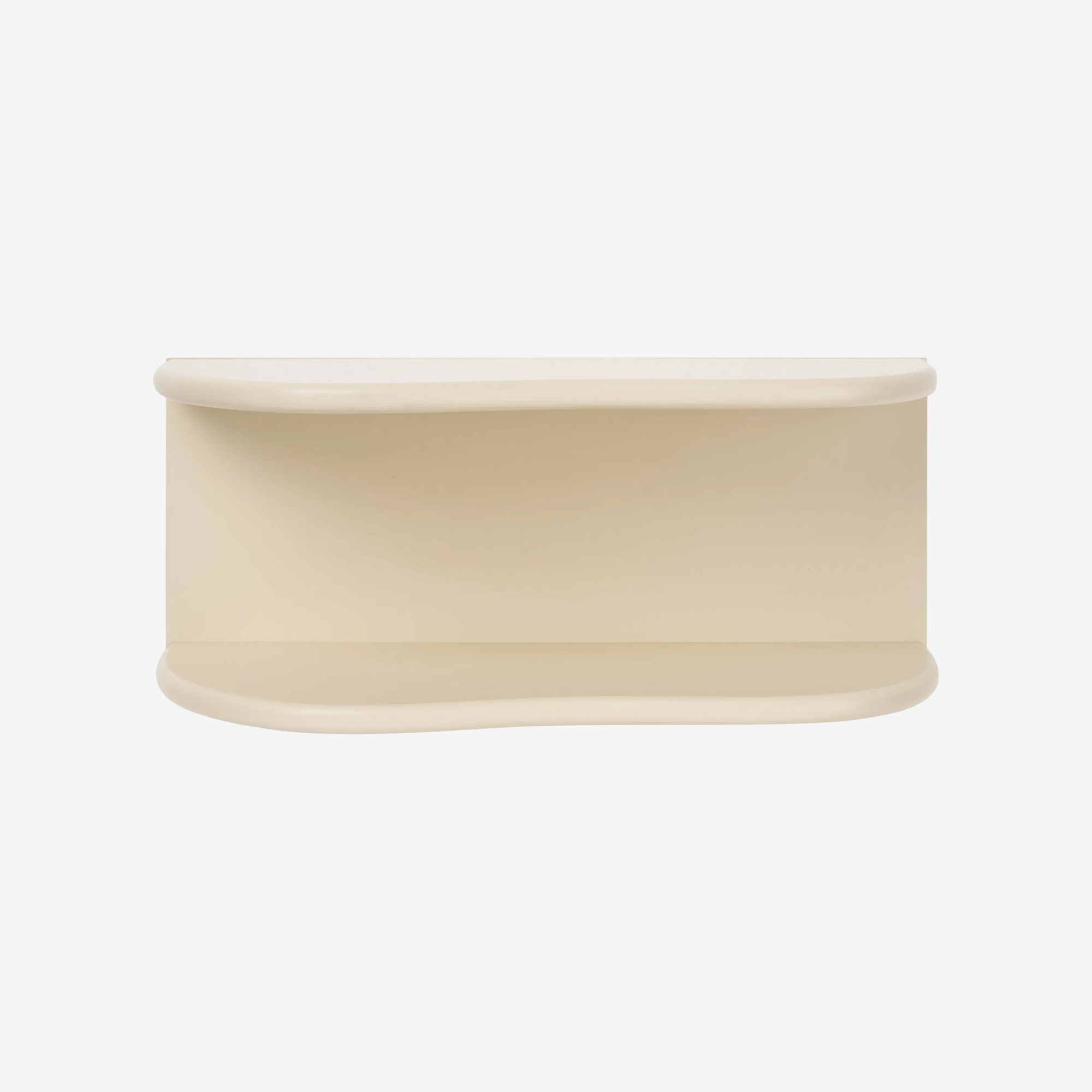 CLARX |  מדף קיר דו קומתי מעץ, עם דופן מעוגלת - KUALA