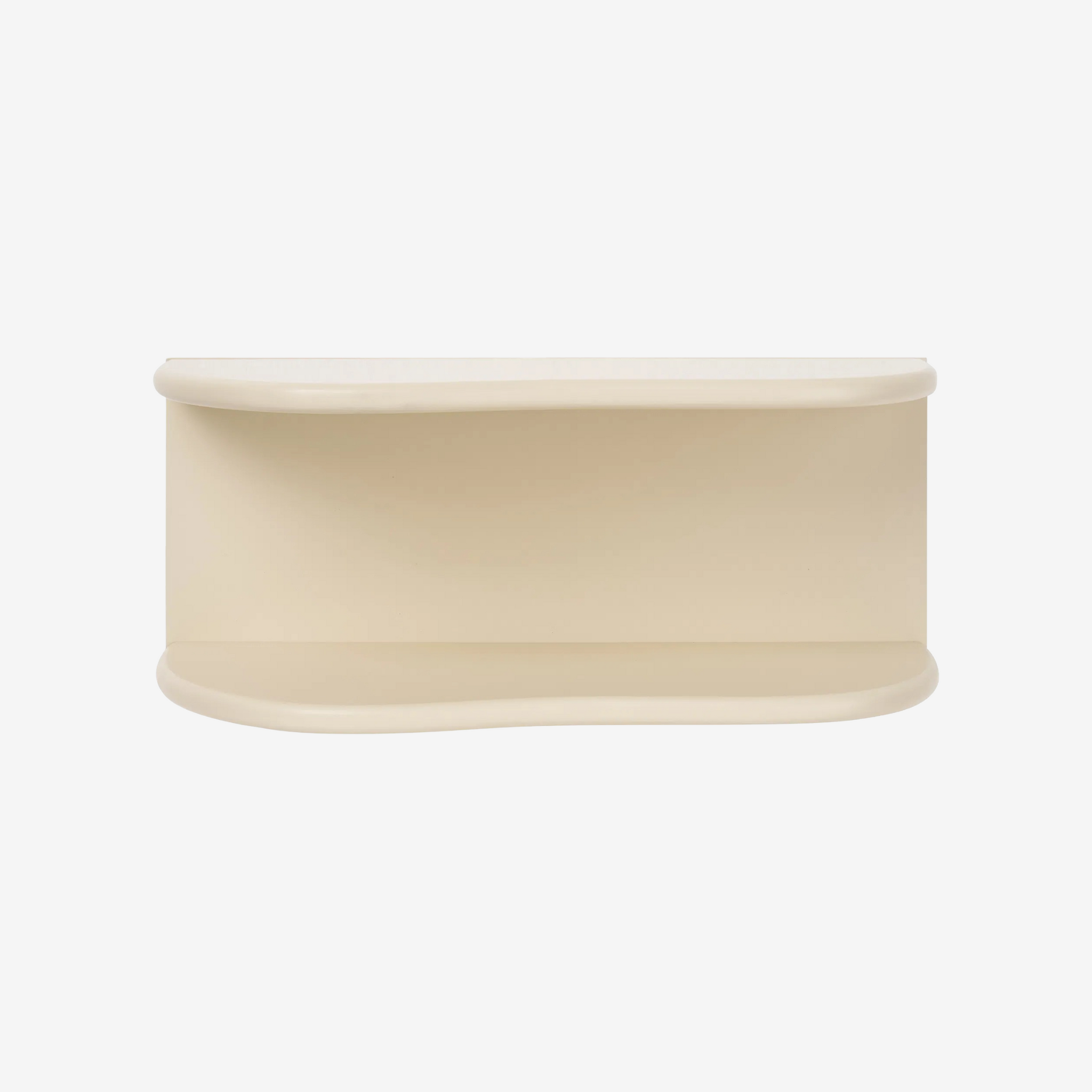 CLARX |  מדף קיר דו קומתי מעץ, עם דופן מעוגלת - KUALA