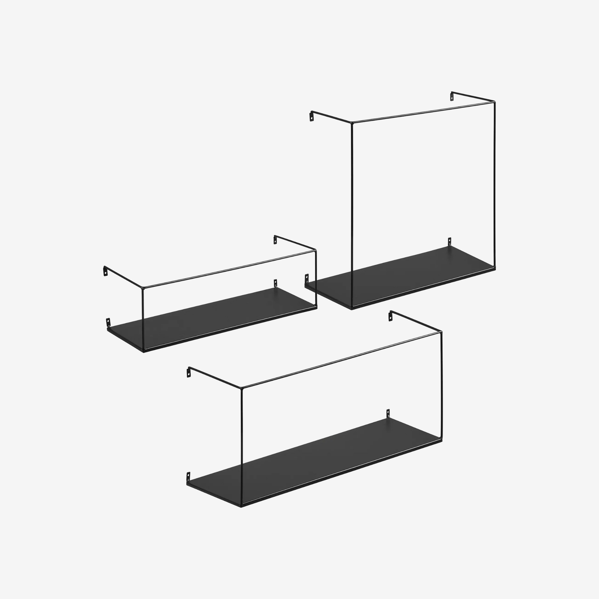 CORI | סט 3 מדפים לתלייה מפלדה - KUALA