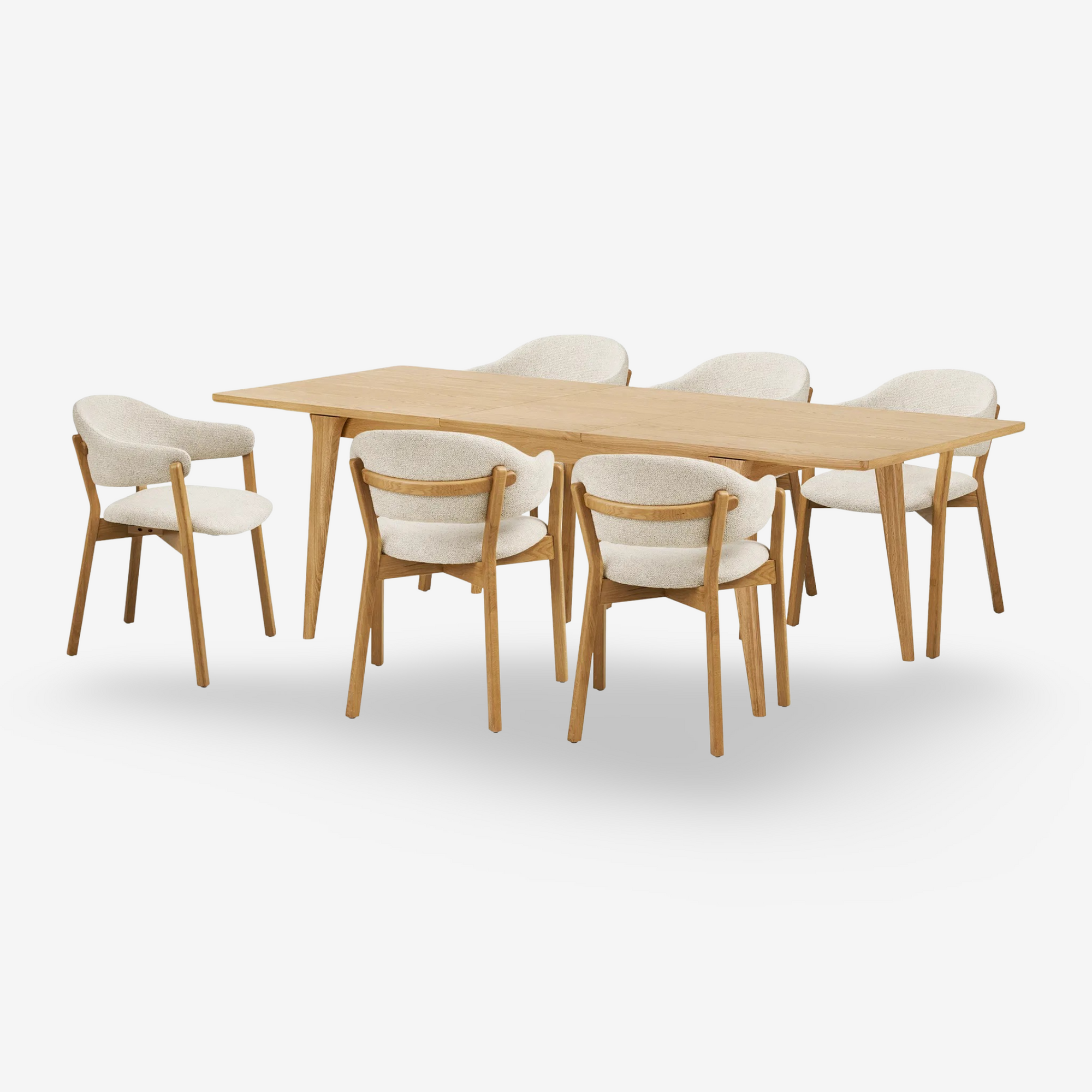 WITA | שולחן אוכל מעץ 9080 ס"מ, עד 8 סועדים עם 6 כסאות - KUALA