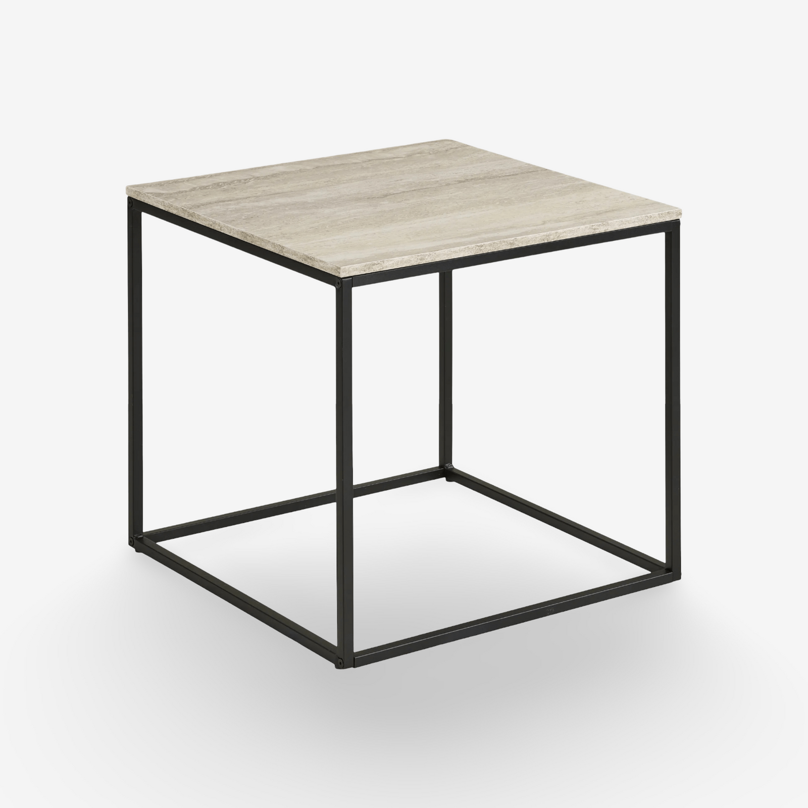 LIRA | שולחן צד ריבועי ממלמין ומתכת, 45/45 ס"מ - KUALA