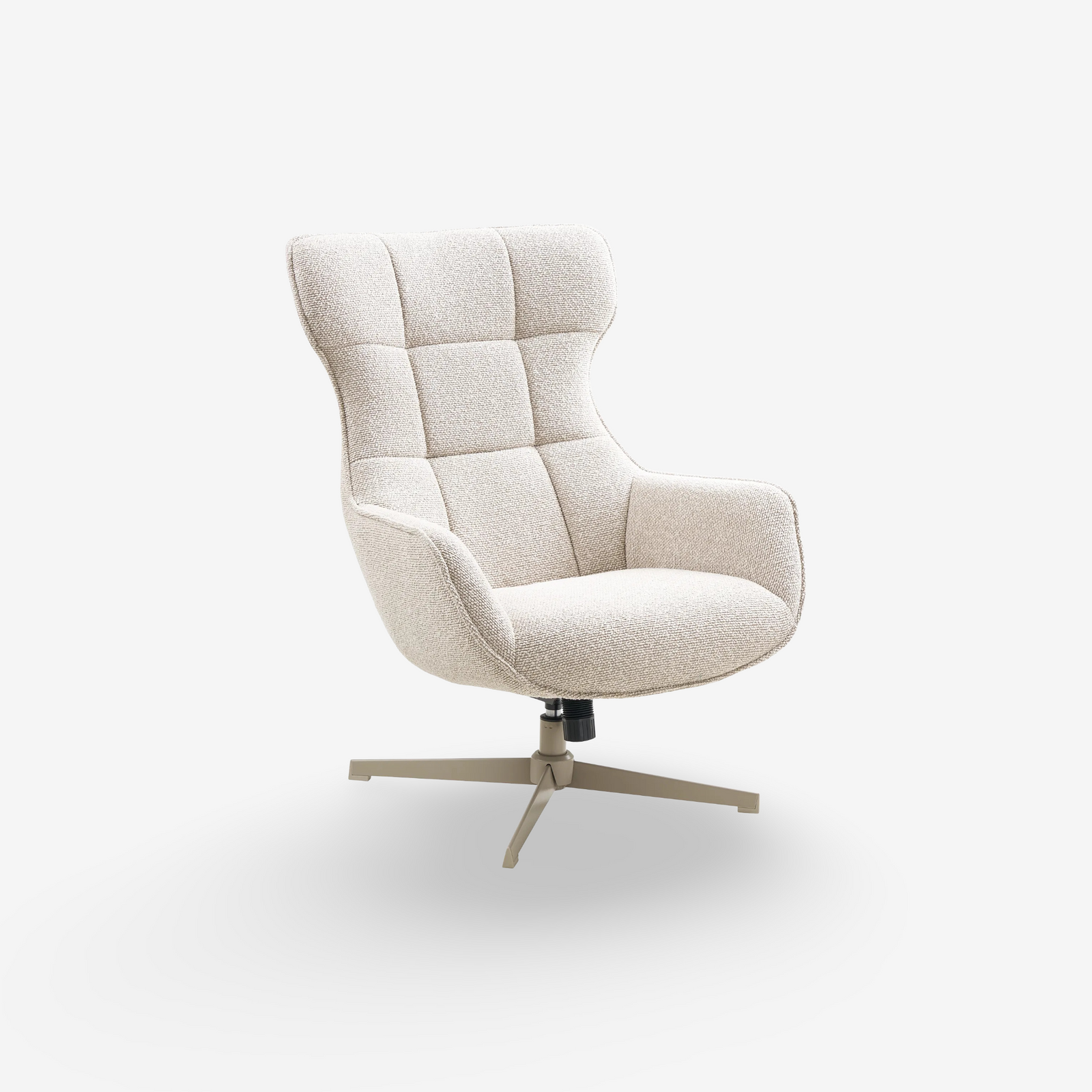 AURE | כורסא מסתובבת מרופדת בבד אריג - KUALA