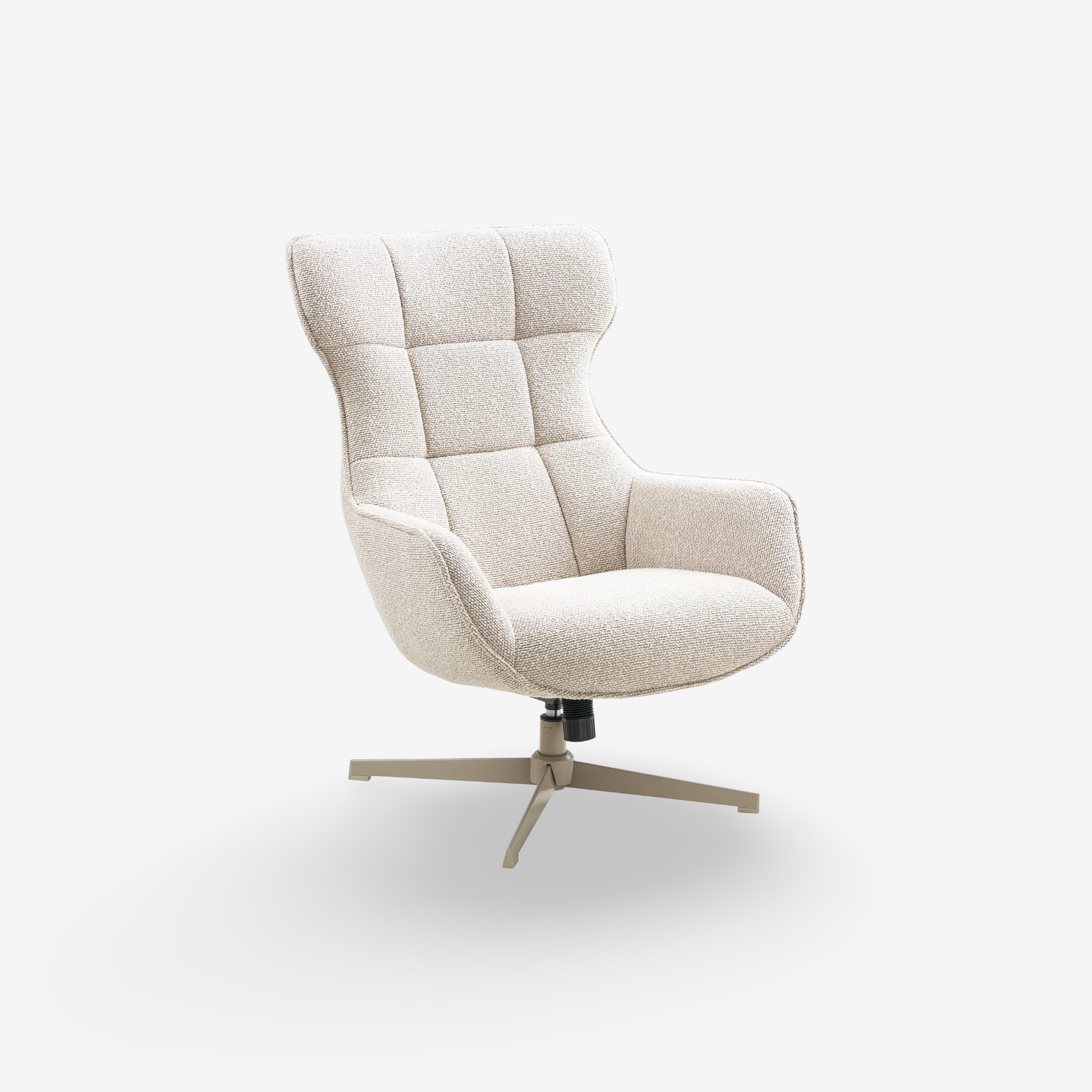 AURE | כורסא מסתובבת מרופדת בבד אריג - KUALA