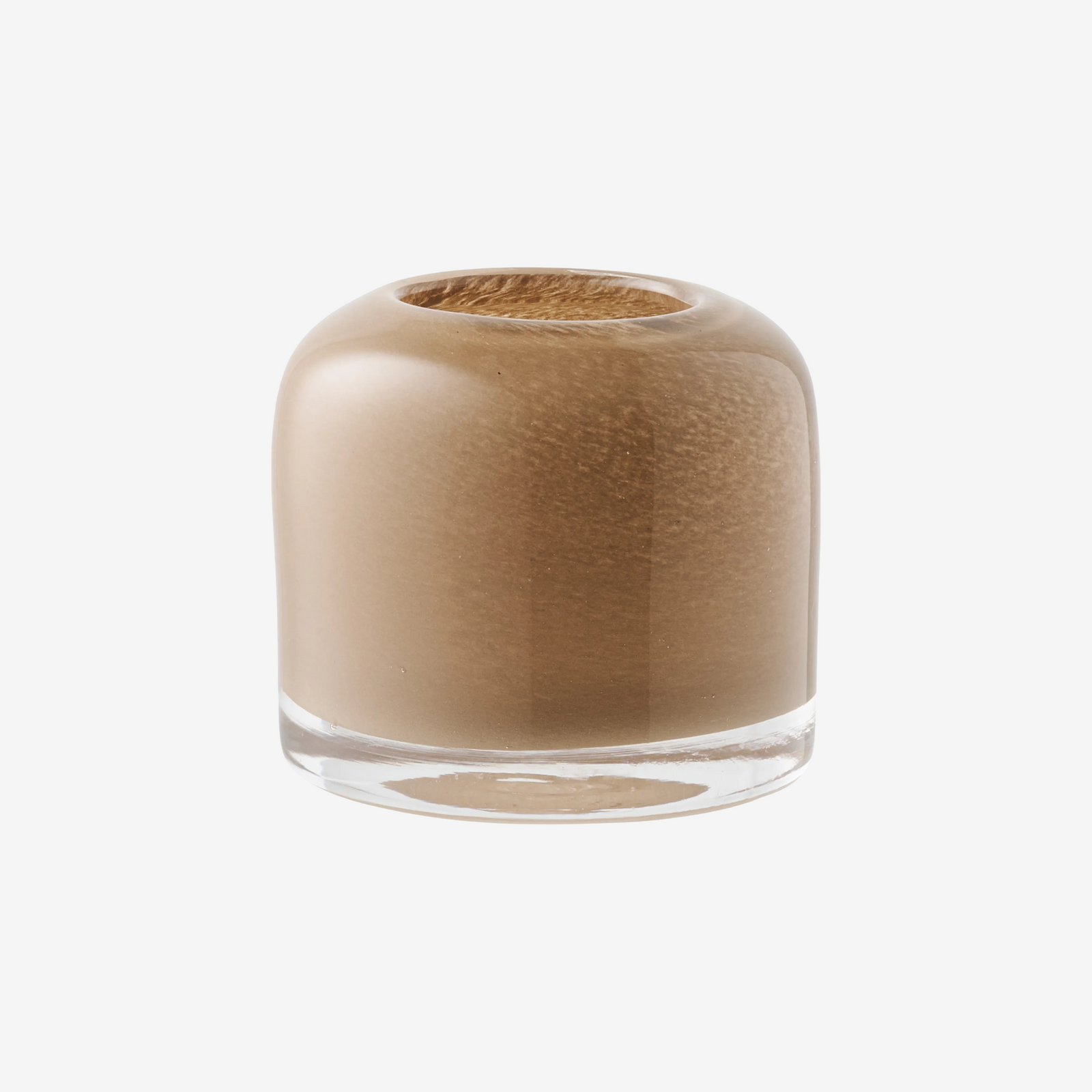 PLANA |  פמוט זכוכית דקורטיבי בגוון חום - KUALA