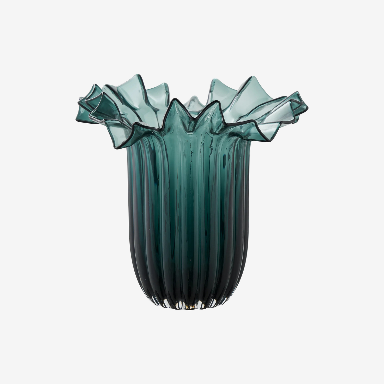 FJORD | אגרטל זכוכית דקורטיבי בגוון ירוק כהה - KUALA