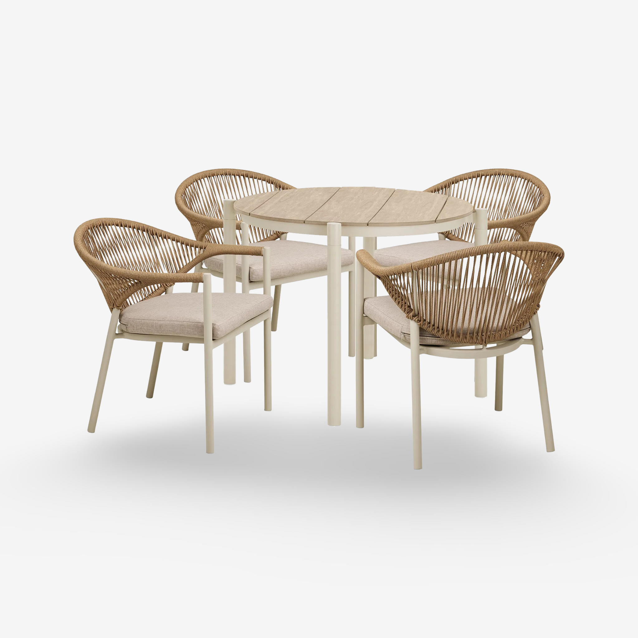 VANA | סט שולחן וארבעה כיסאות אוכל לחוץ - KUALA