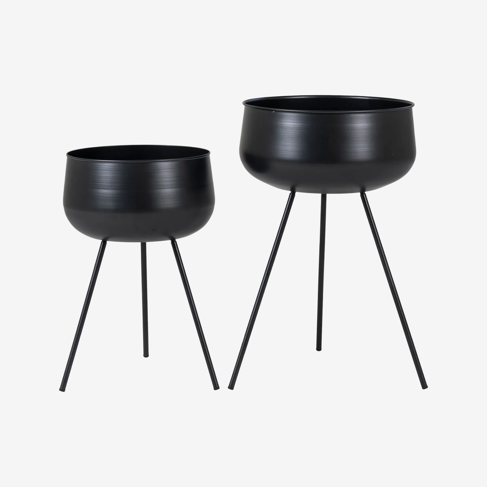 ARCTI | סט עציצים ממתכת בגוון שחור - KUALA