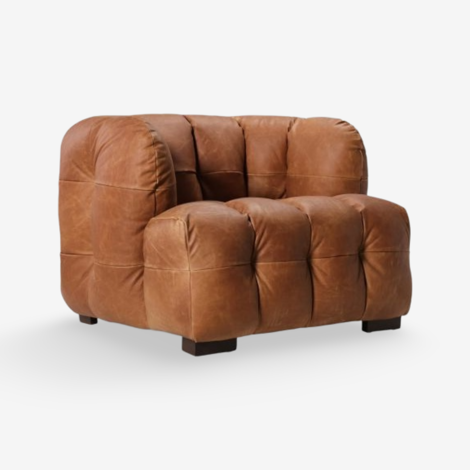 GORMAN | כורסת רביצה מרובעת מרופדת בבד אריג או עור - KUALA