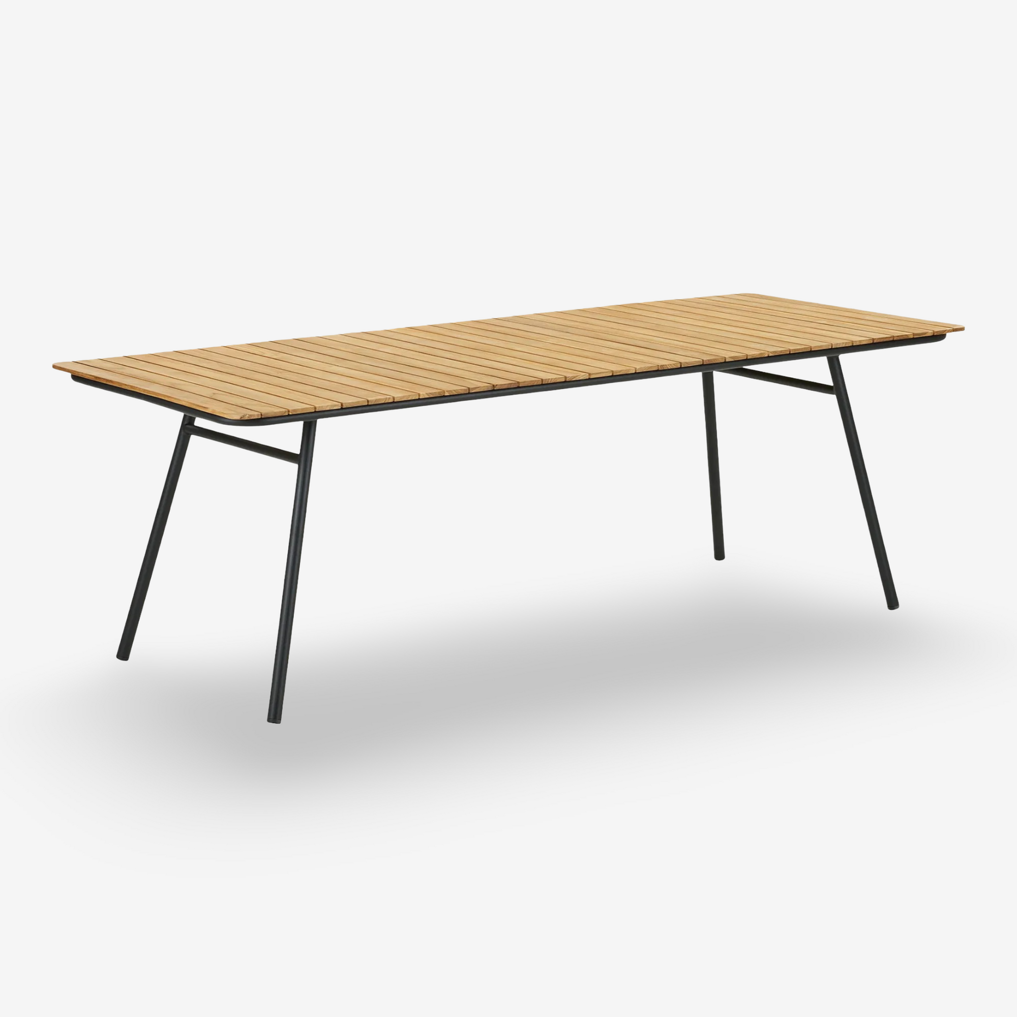 RIVA | שולחן אוכל מעץ טיק ומתכת לגינה, 9020 ס"מ - KUALA