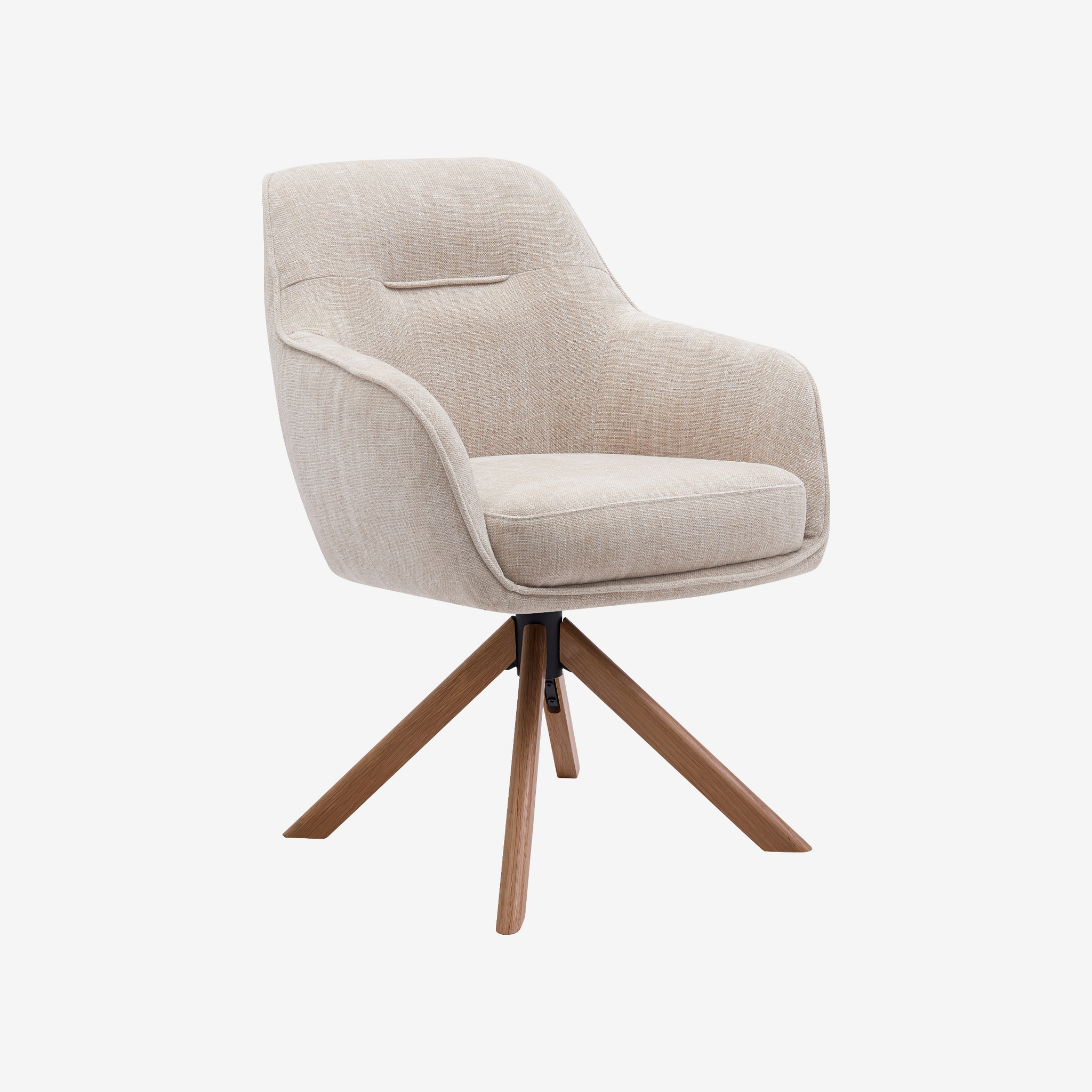 SYLMA | כיסא מרופד בשילוב רגלי עץ