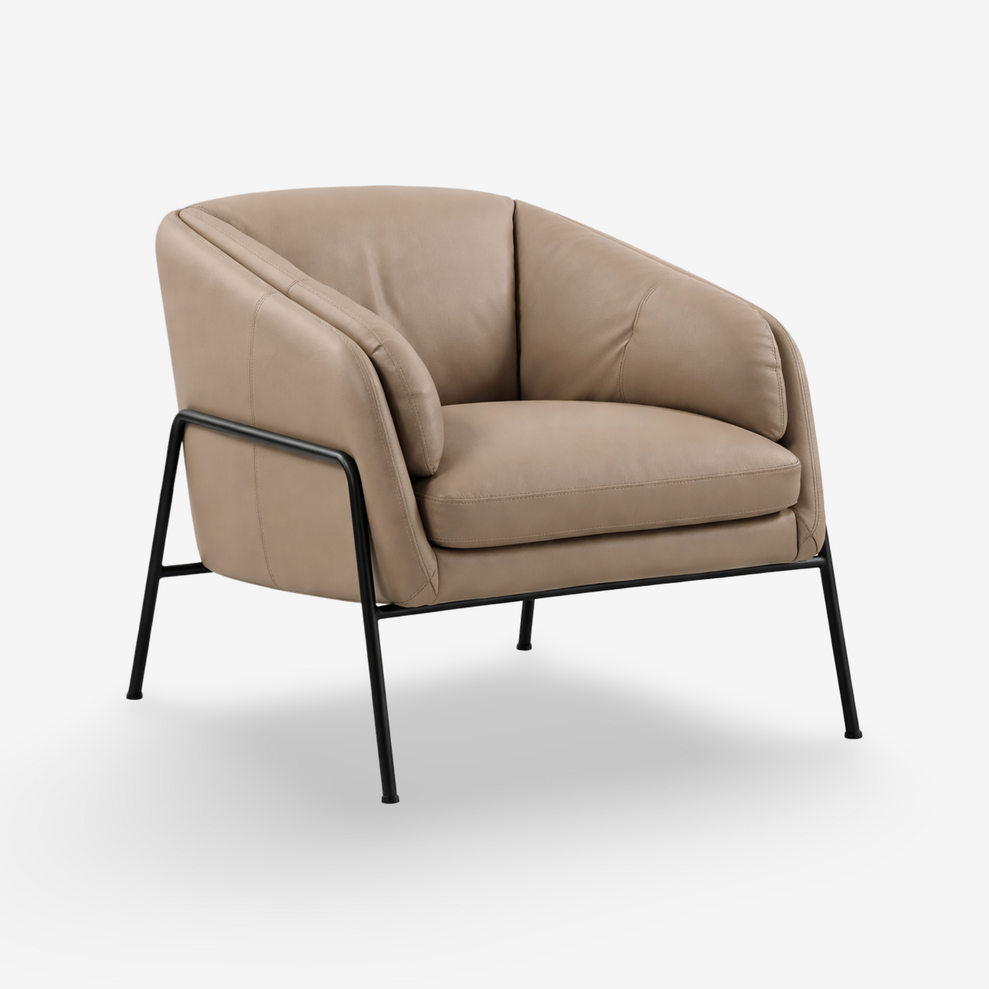 ZINOX | כורסא מעוצבת בסגנון מודרני מרופדת עור - KUALA