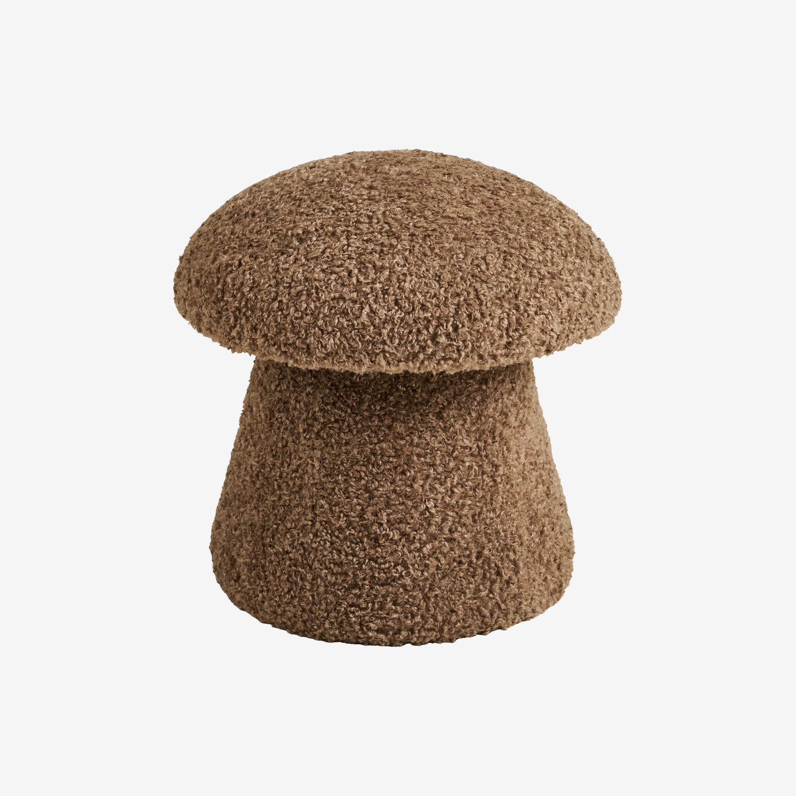 NEZI | הדום בצורת פטריה מרופד בבד דמוי צמר בגוון חום
