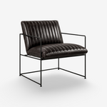 CORNO | כורסא מעוצבת בסגנון רטרו מרופדת עור - KUALA