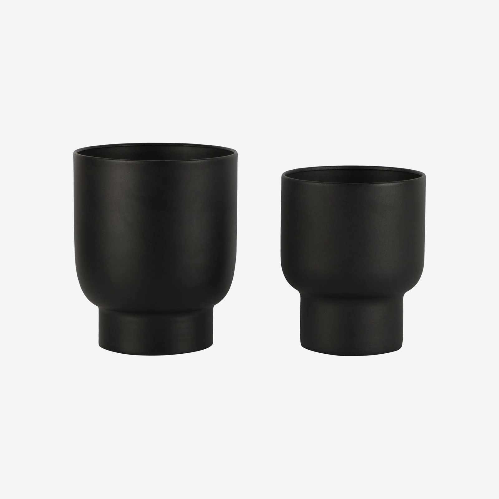 KALM | סט עציצים מקרמיקה בגוון שחור - KUALA