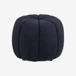 REBA | הדום עגול מרופד בבד טדי בגוון כחול - KUALA