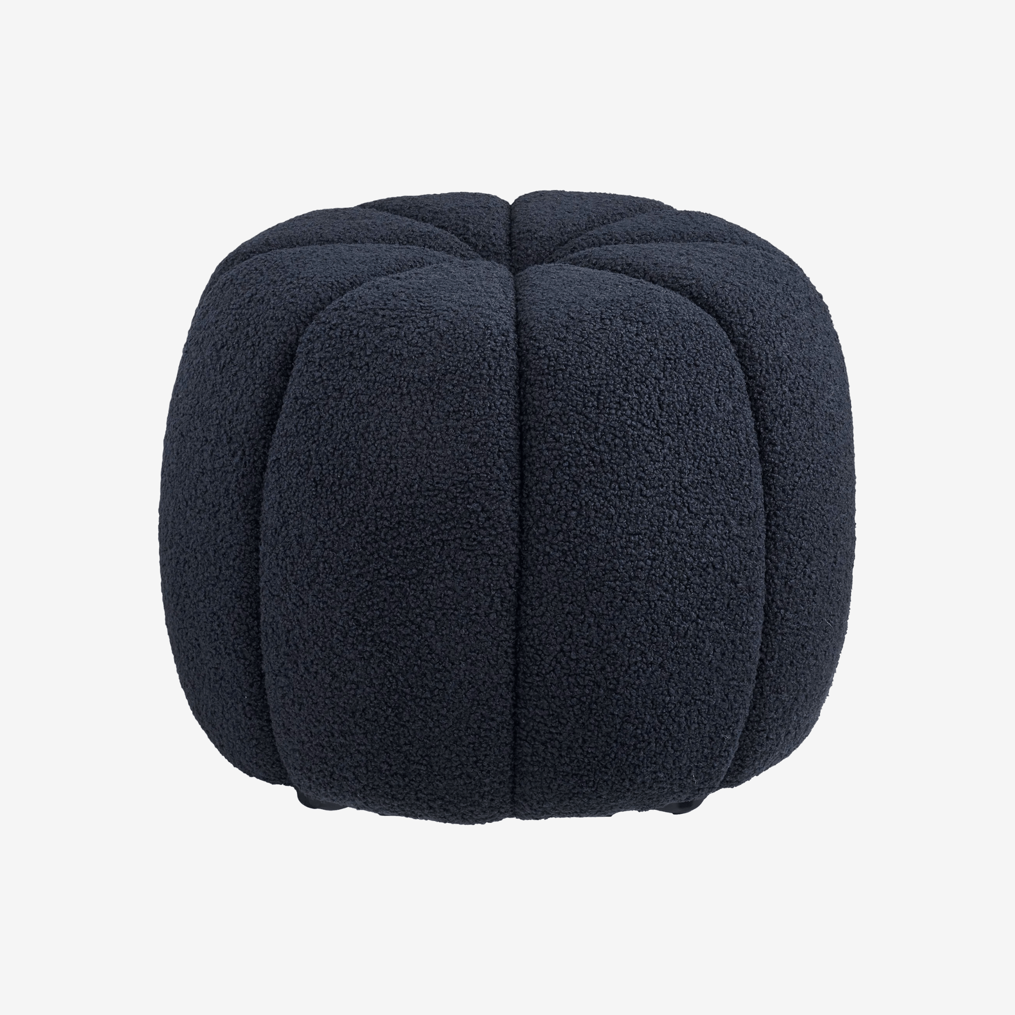 REBA | הדום עגול מרופד בבד טדי בגוון כחול - KUALA