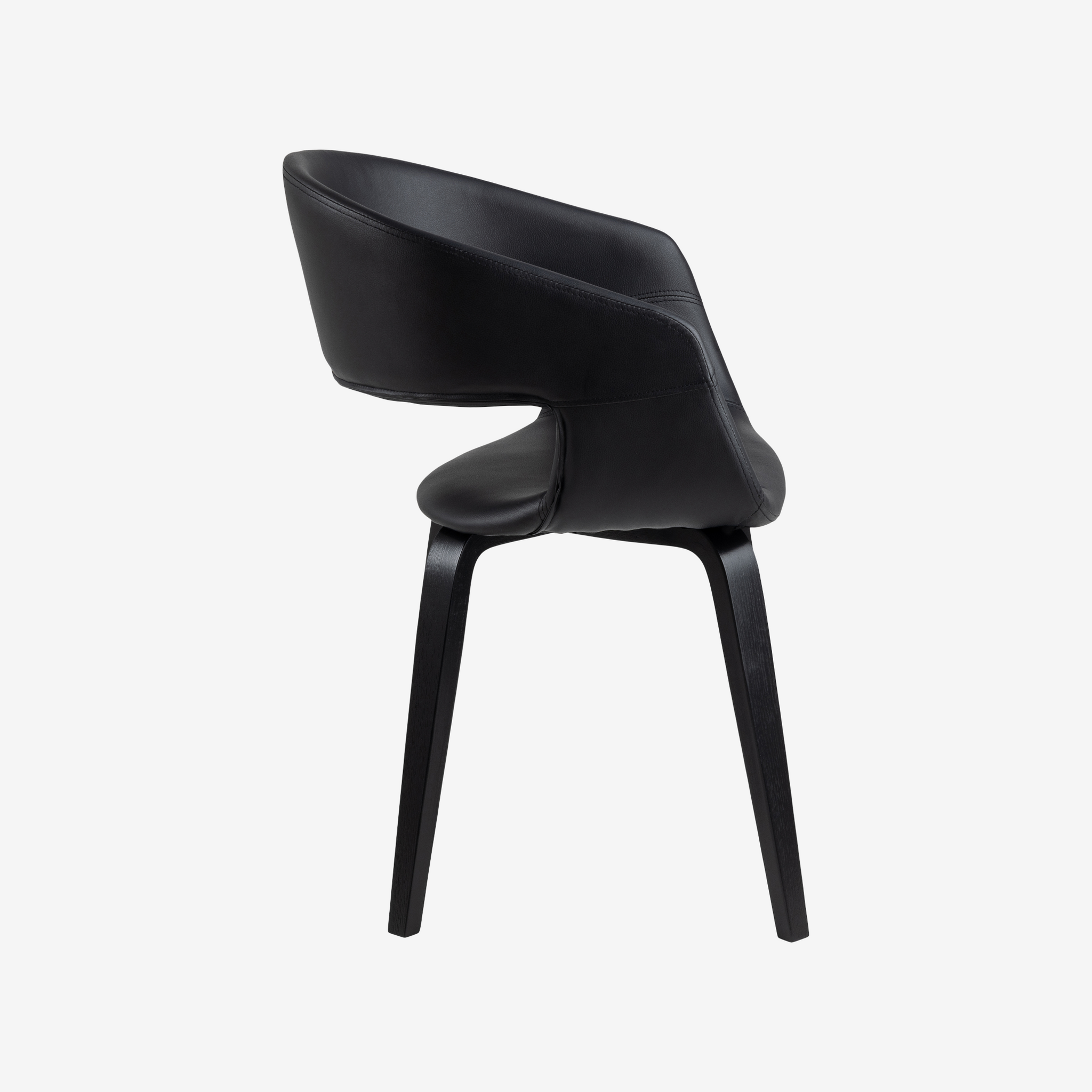 BOLDO | כיסא מרופד בבד דמוי עור בשילוב רגלי עץ - KUALA