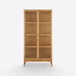 SENA | ספריה מעץ וזכוכית, עם 2 דלתות ומדפים - KUALA