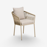 ARKA | כיסא אוכל מאלומיניום וחבלים עם כרית ישיבה - KUALA