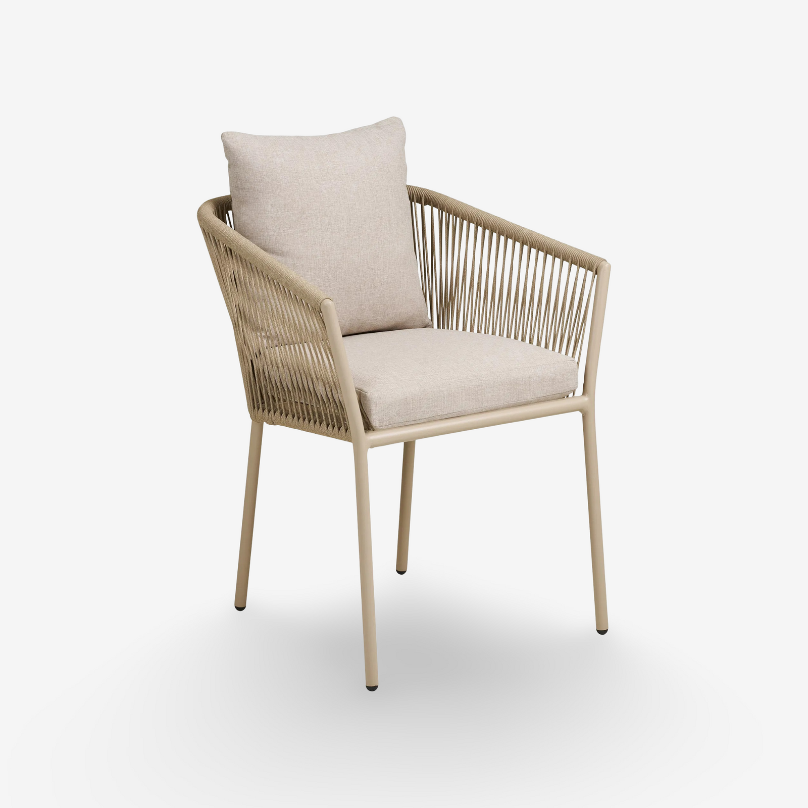 ARKA | כיסא אוכל מאלומיניום וחבלים עם כרית ישיבה - KUALA