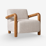 EDGEN | כורסא מרופדת בבד אריג בשילוב מסגרת עץ - KUALA