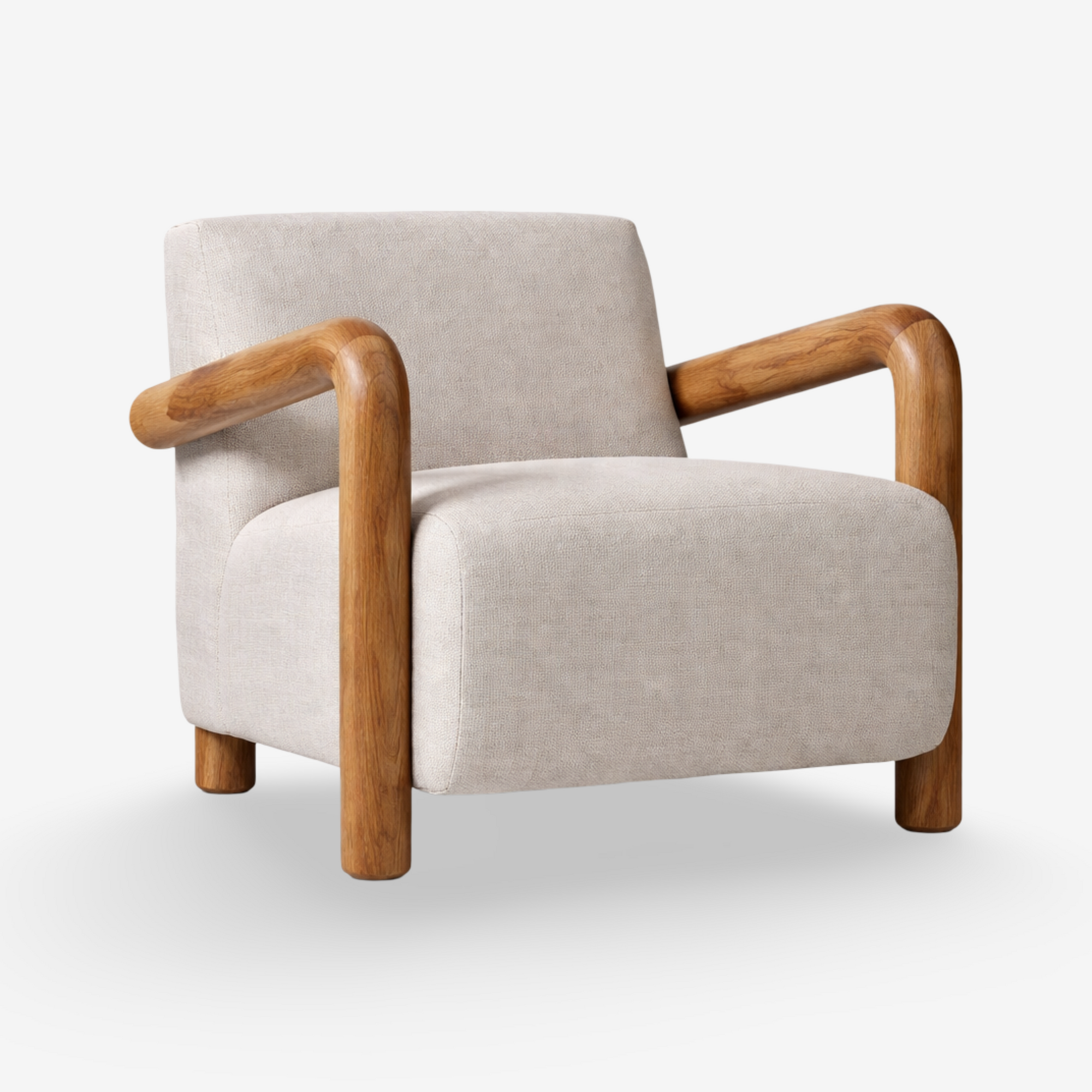 EDGEN | כורסא מרופדת בבד אריג בשילוב מסגרת עץ - KUALA