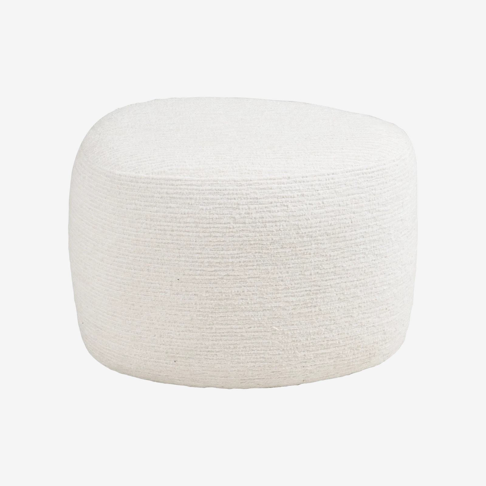 BEKATE | הדום אמורפי מרופד בבד אריג בגוון אוף-וויט