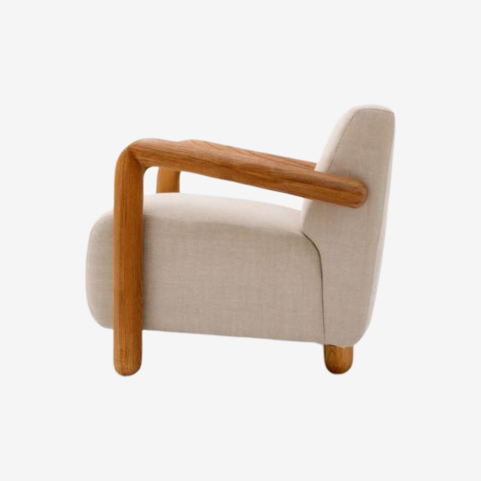 EDGEN | כורסא מרופדת בבד אריג בשילוב מסגרת עץ - KUALA
