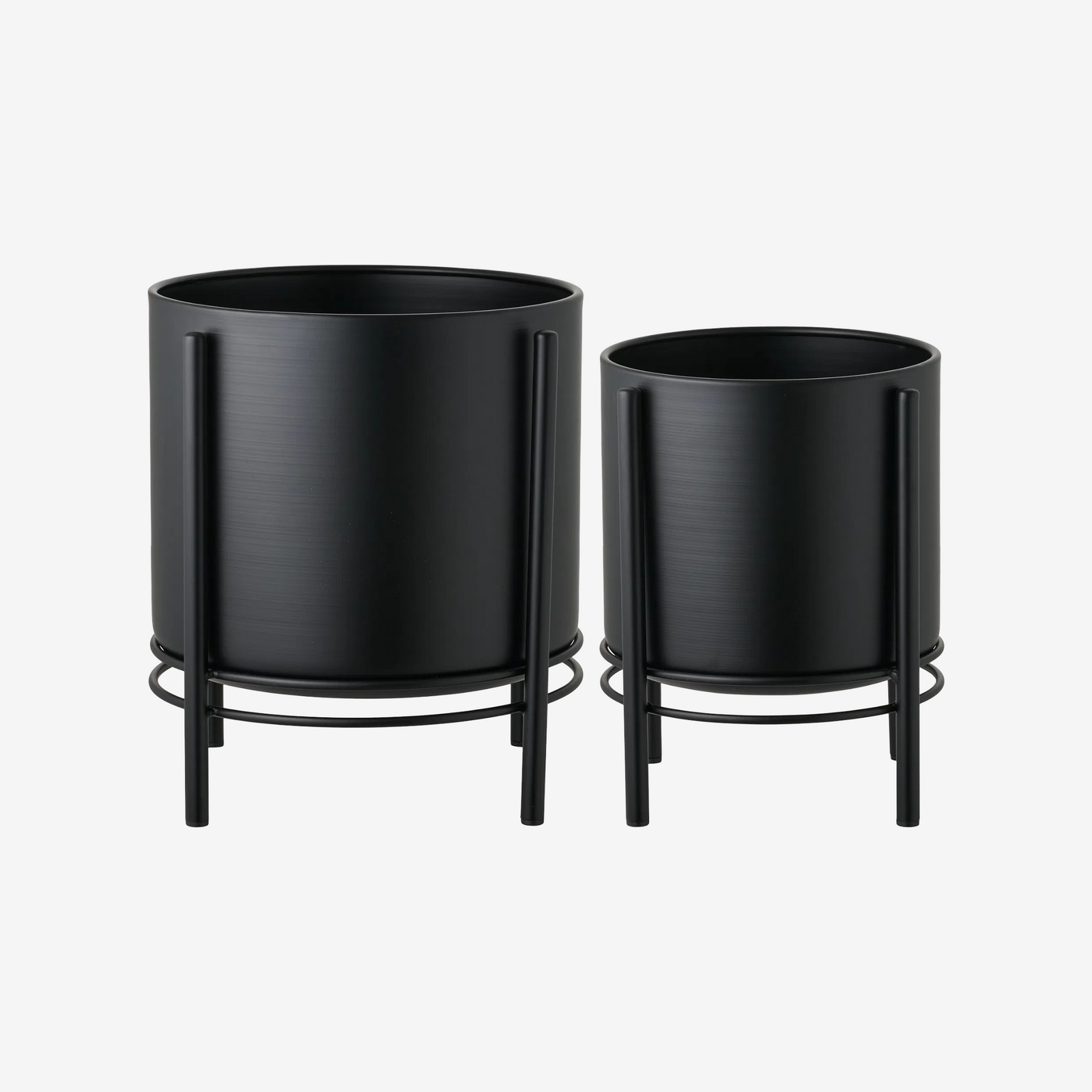 WIKEN | סט עציצים ממתכת בגוון שחור - KUALA