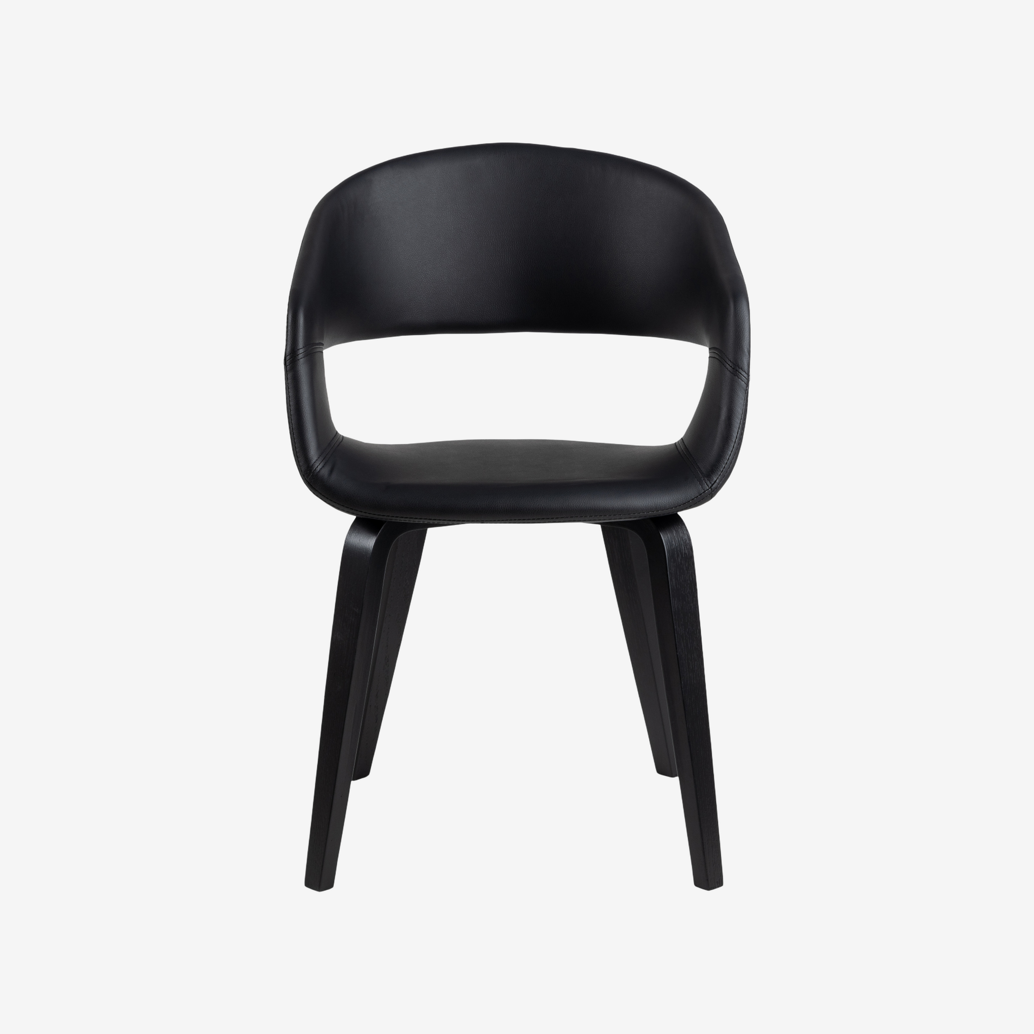 BOLDO | כיסא מרופד בבד דמוי עור בשילוב רגלי עץ - KUALA