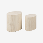 KUYA | סט שולחנות סלון אובליים ממלמין - החזרת מוצר - KUALA