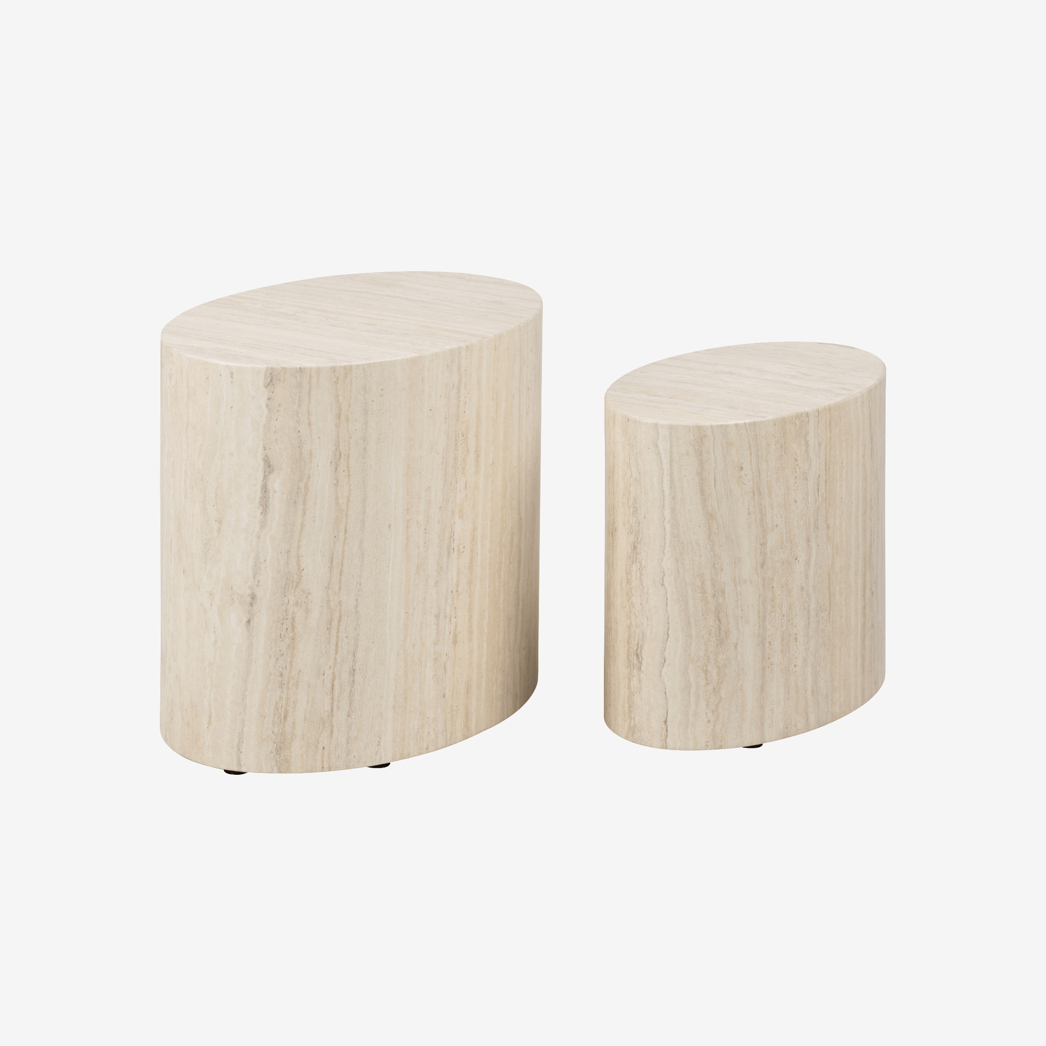 KUYA | סט שולחנות סלון אובליים ממלמין - החזרת מוצר - KUALA