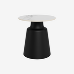 YUMIKA | שולחן צד עגול מקרמיקה ומתכת, קוטר 45 ס"מ - KUALA