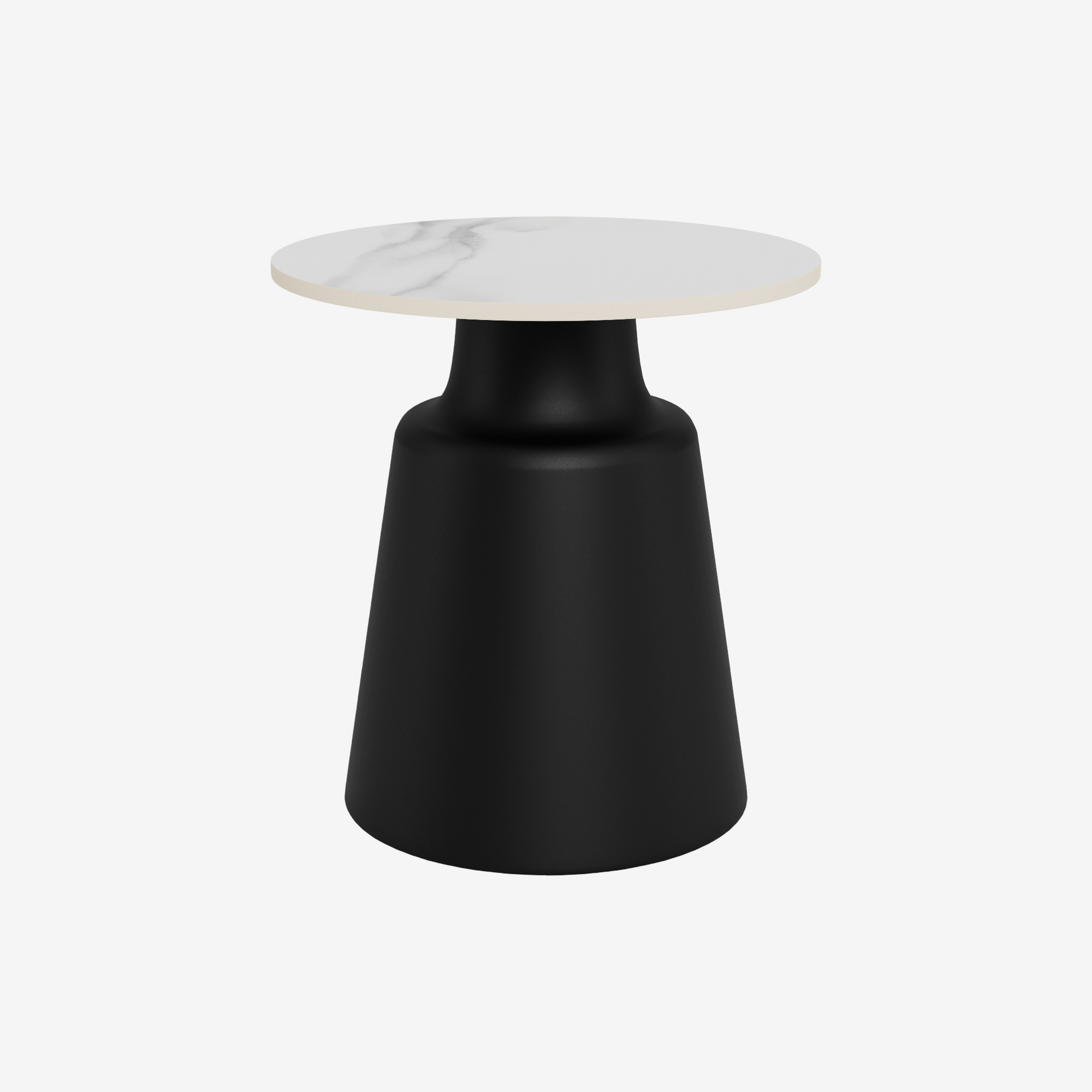 YUMIKA | שולחן צד עגול מקרמיקה ומתכת, קוטר 45 ס"מ - KUALA