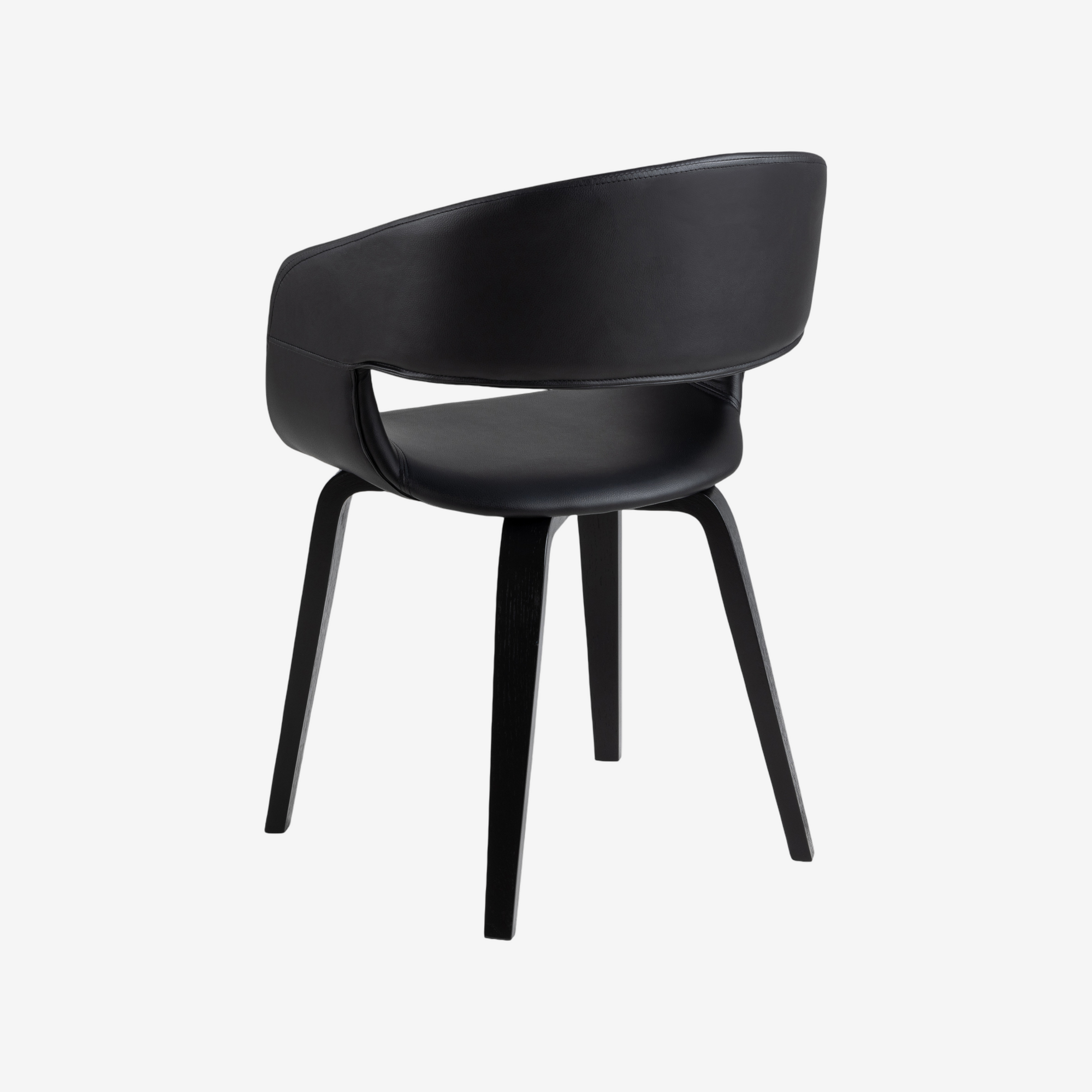 BOLDO | כיסא מרופד בבד דמוי עור בשילוב רגלי עץ - KUALA