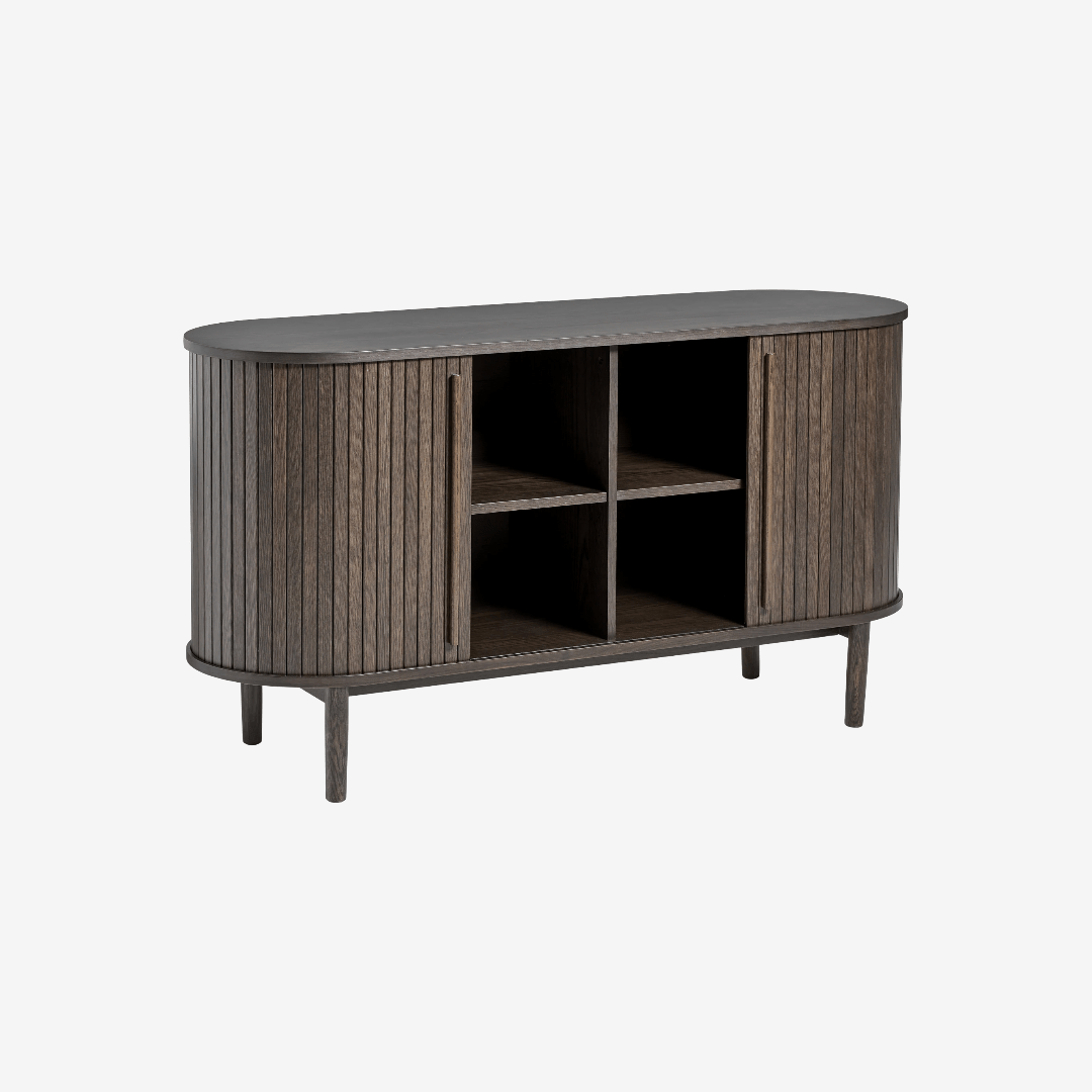 RYNN | שידת אחסון מעץ עם מדפים סגורים