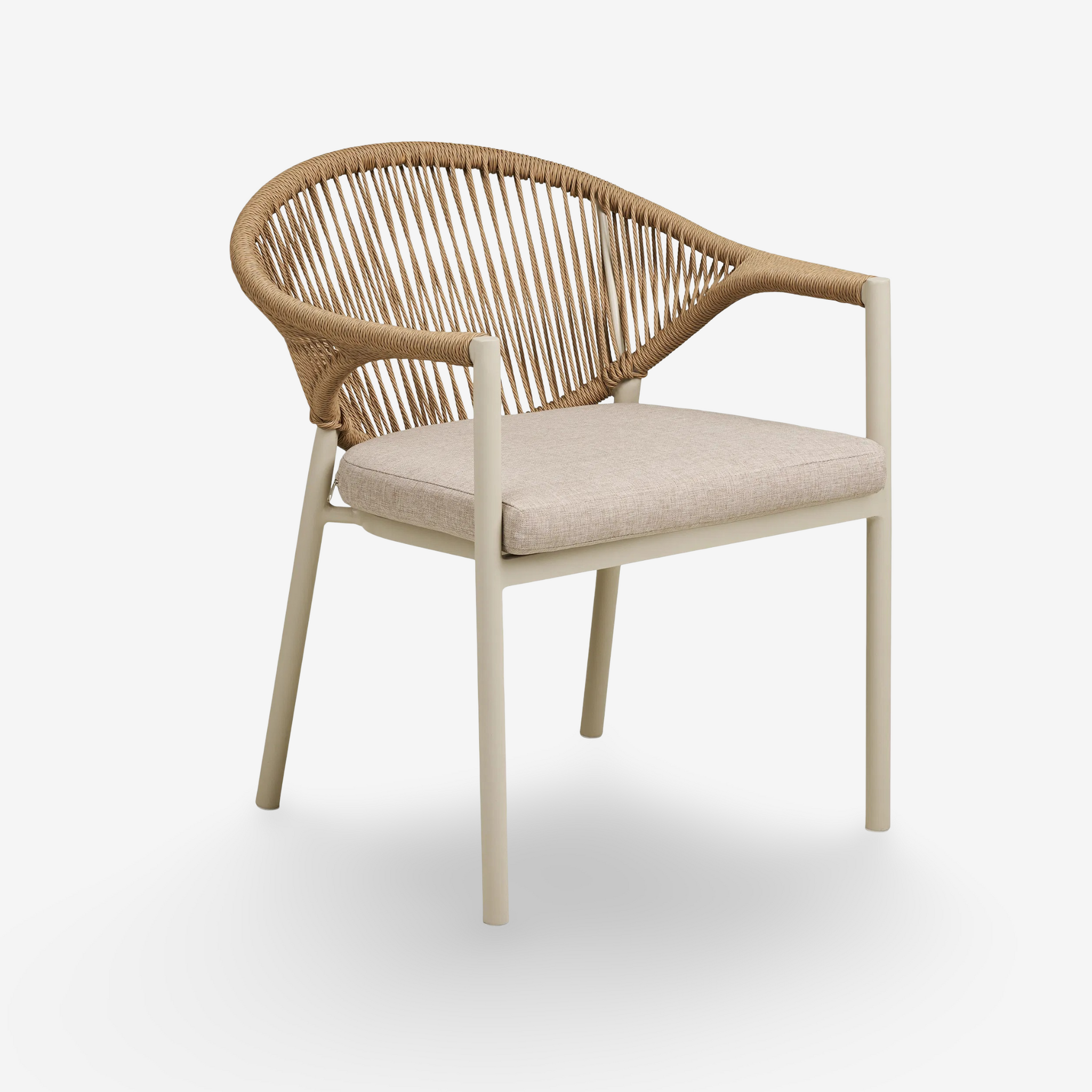 ARON | כיסא אוכל מאלומיניום בשילוב חבלים - KUALA