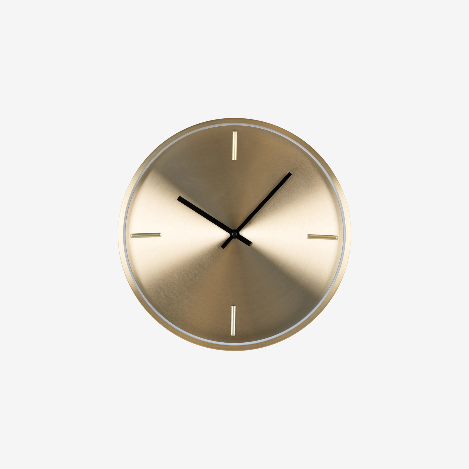 VENO | שעון קיר עגול מאלומיניום בגוון זהב - KUALA