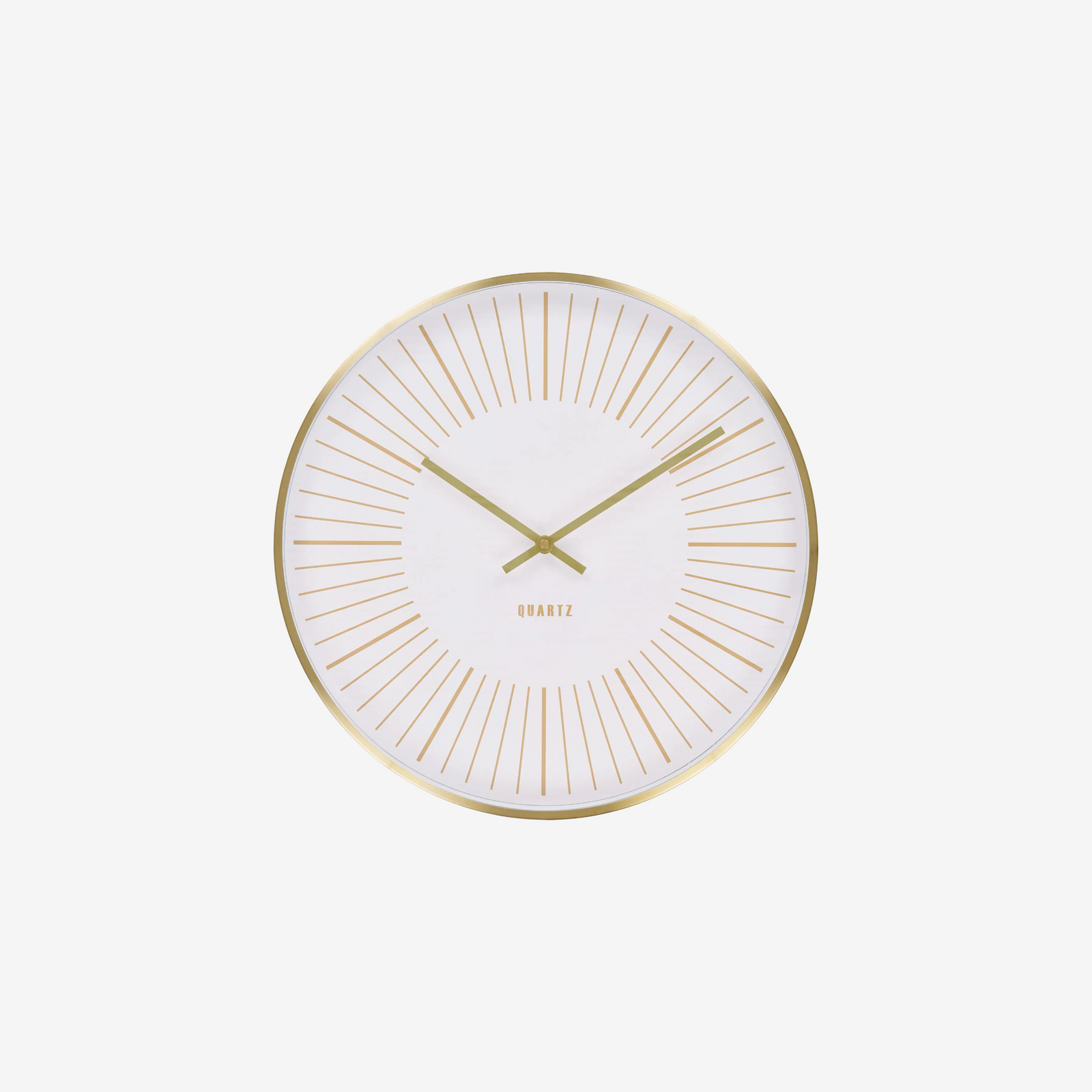 TAVO | שעון קיר עגול מאלומיניום בגווני לבן וזהב - KUALA