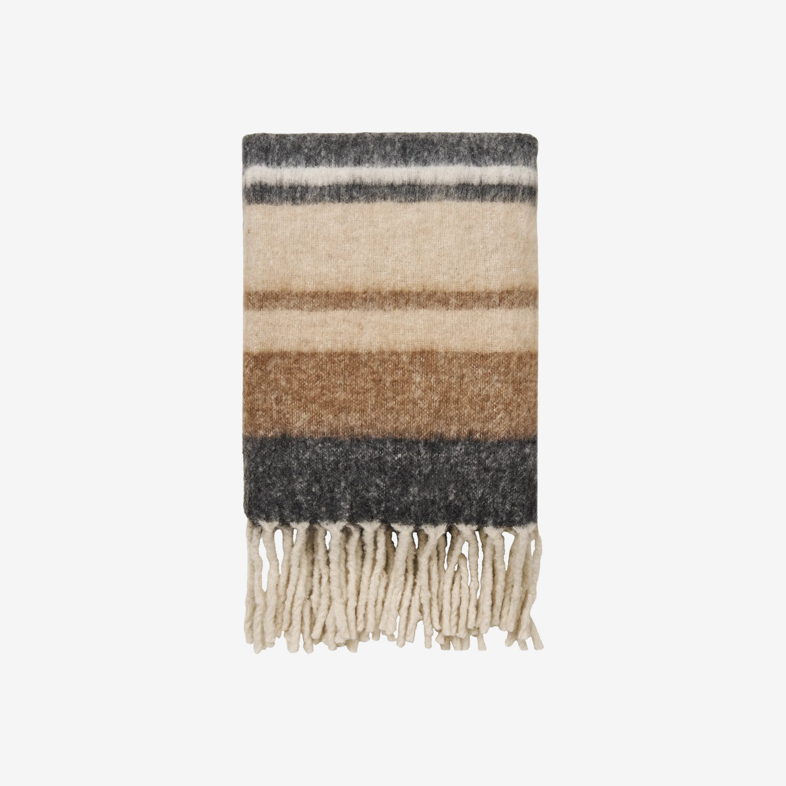 MIRO | שמיכת צמר בגווני חום ושחור - KUALA