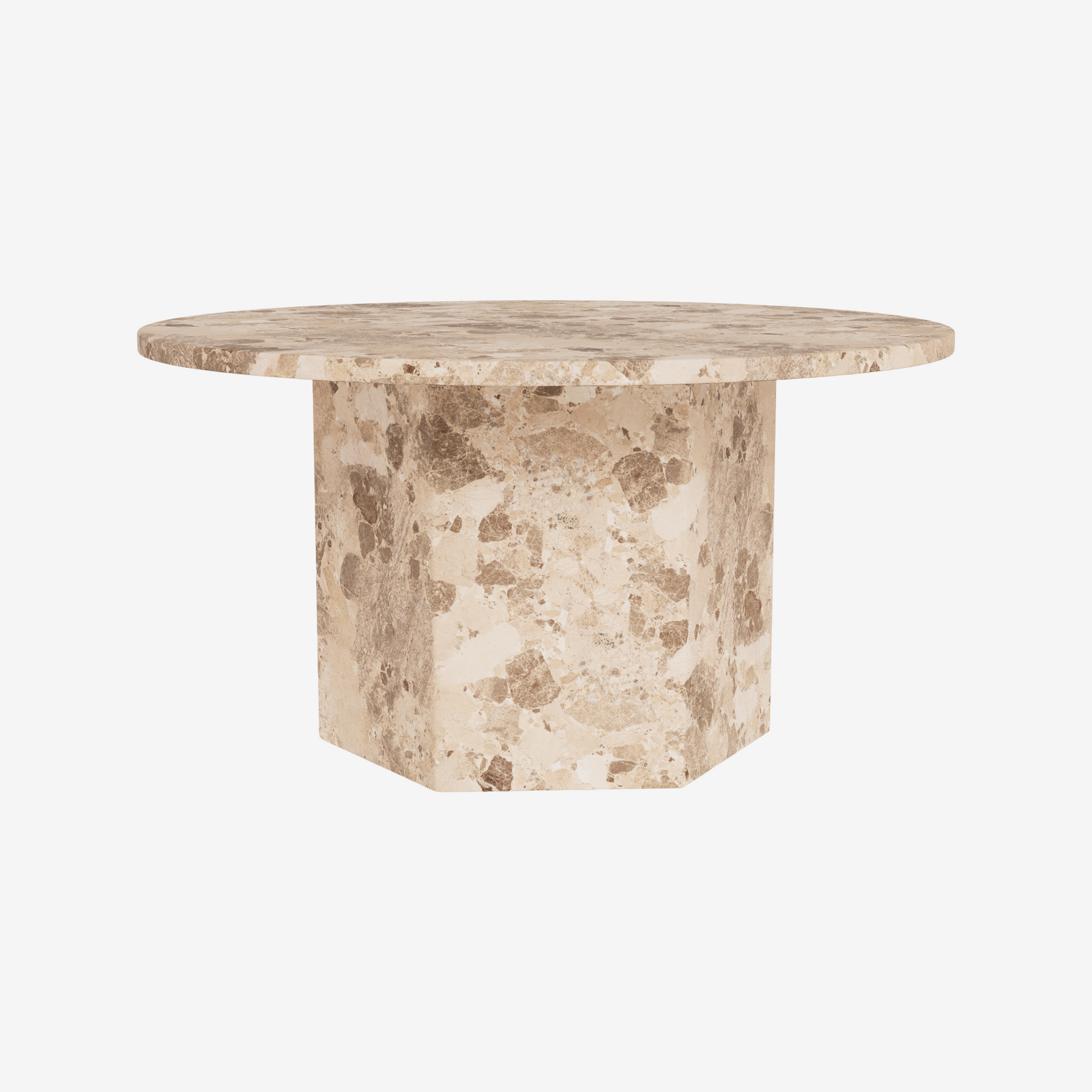 ROKU | שולחן סלון עגול משיש, קוטר 80 ס"מ