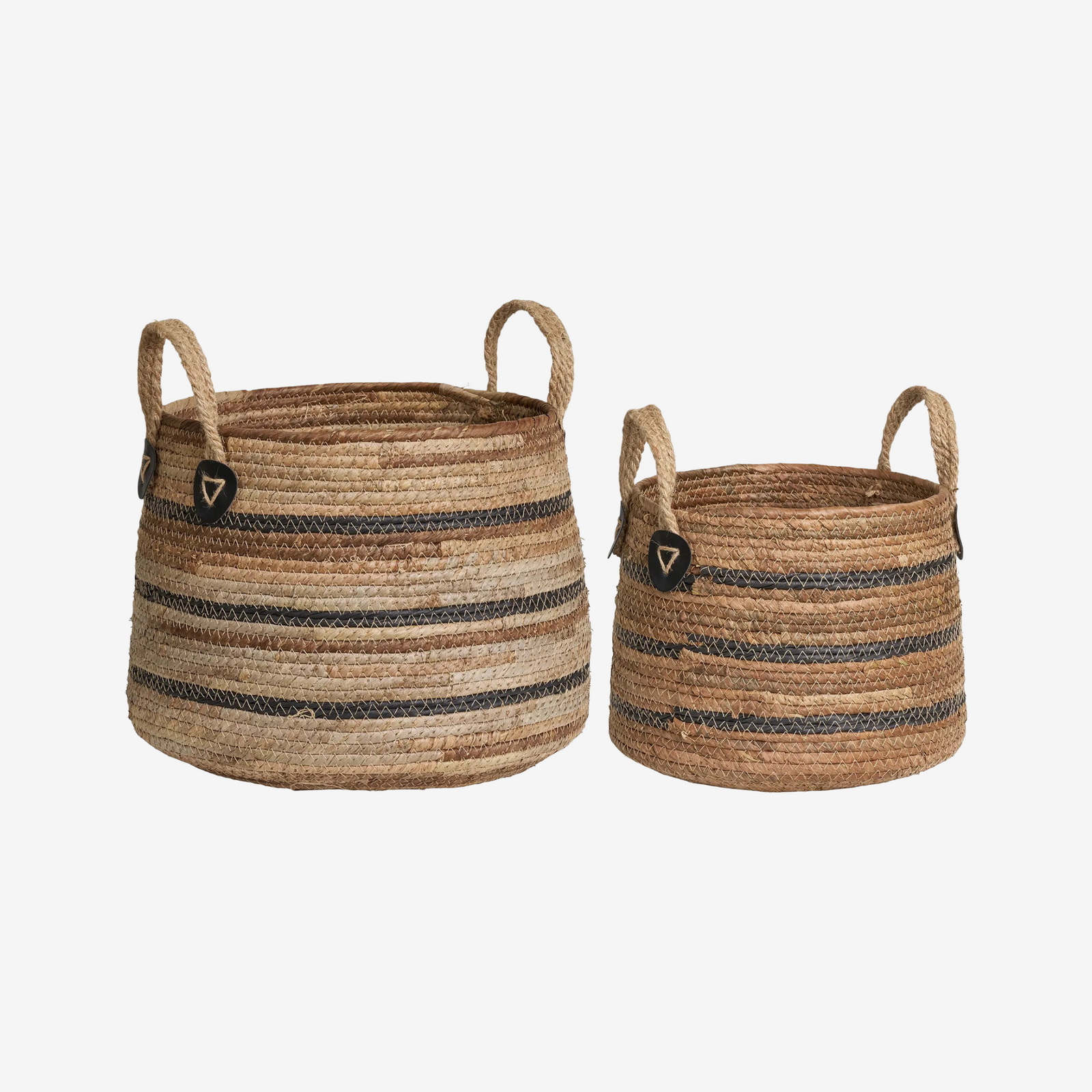 SARO | סט סלים דקורטיביים בגוון טבעי עם פסים - KUALA