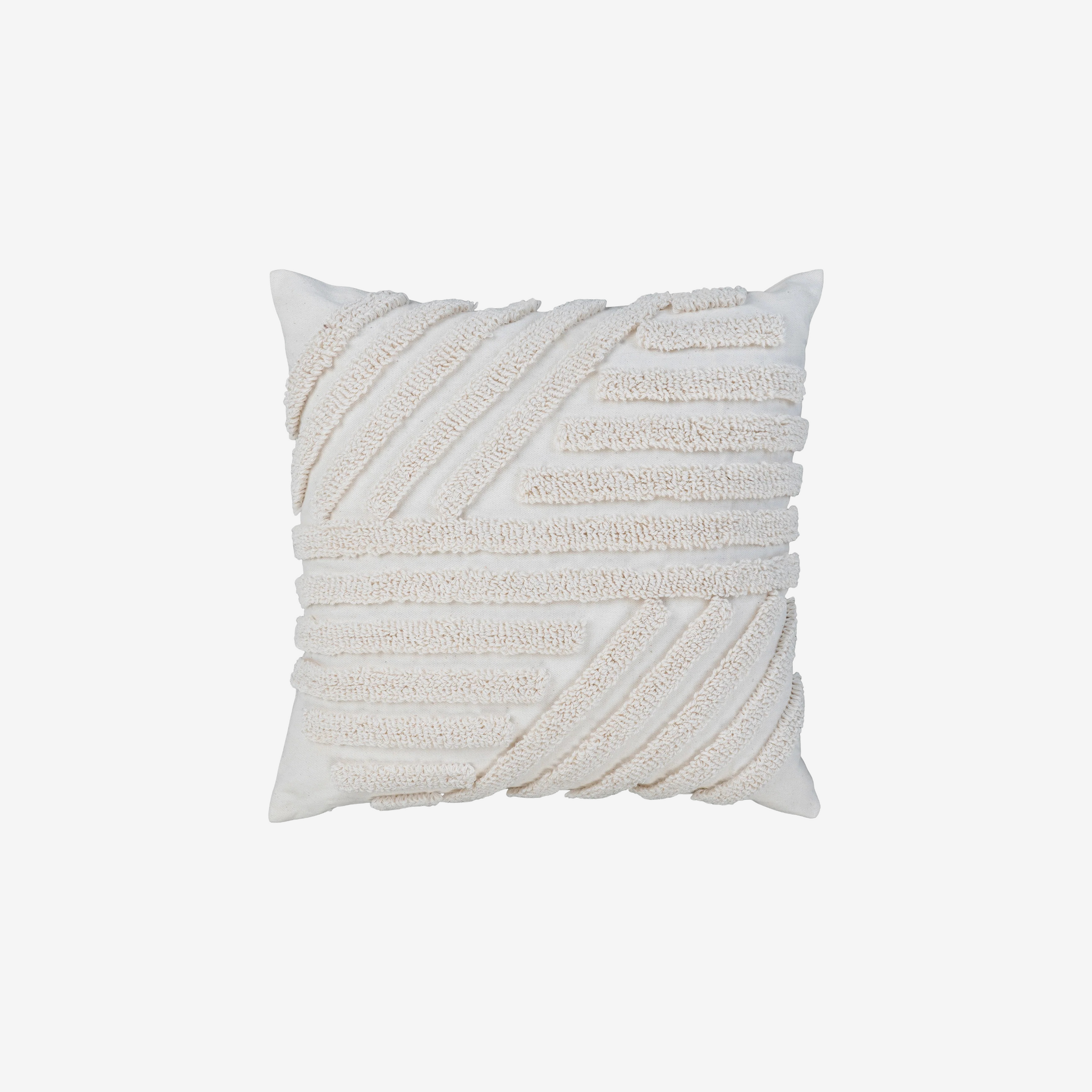 DINO | כרית דקורטיבית מבד אריג בגוון לבן - KUALA