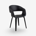 BOLDO | כיסא מרופד בבד דמוי עור בשילוב רגלי עץ - KUALA